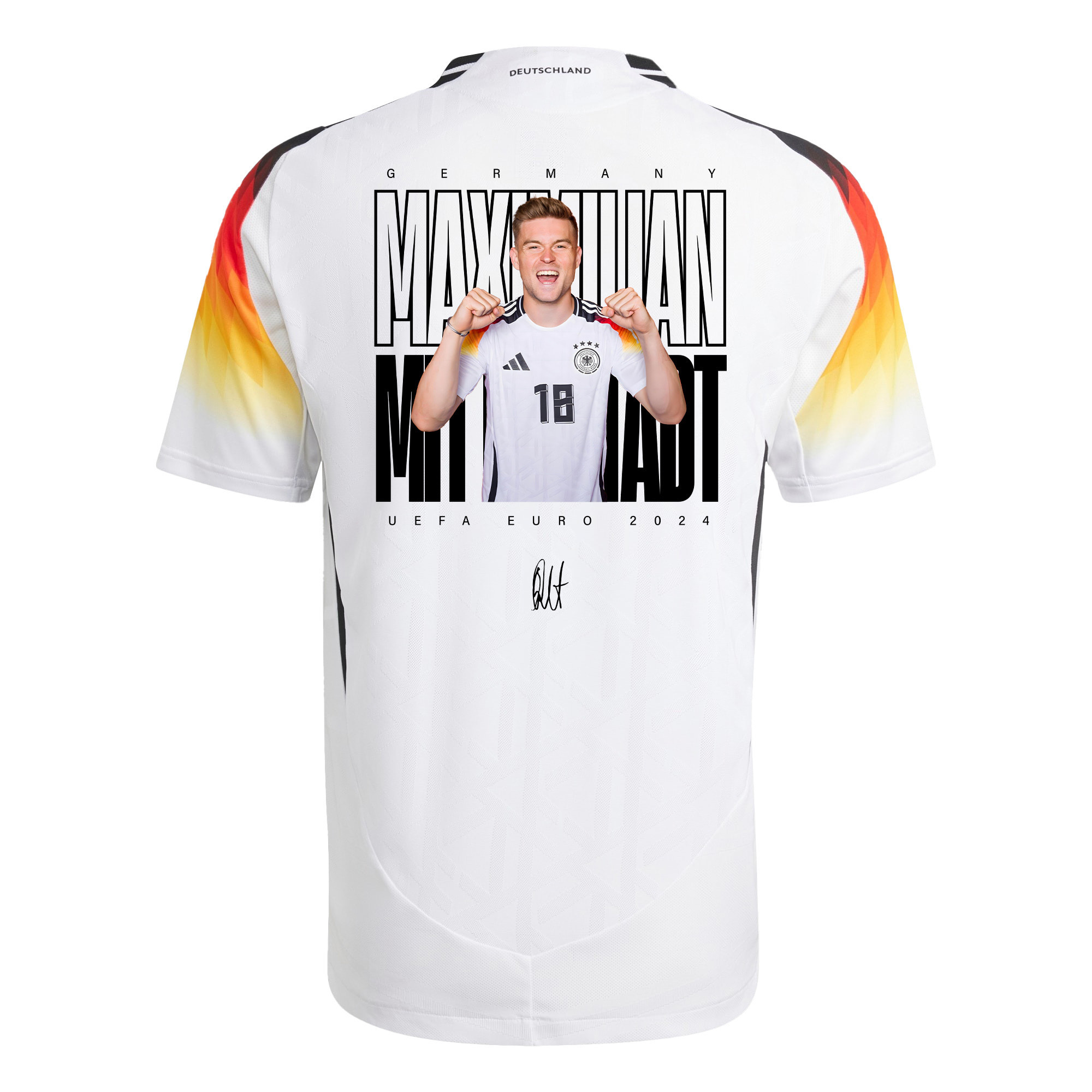 Maximilian Mittelstädt 18 Signed Germany National Team 2024 Young Talent Home Men Jersey - White
