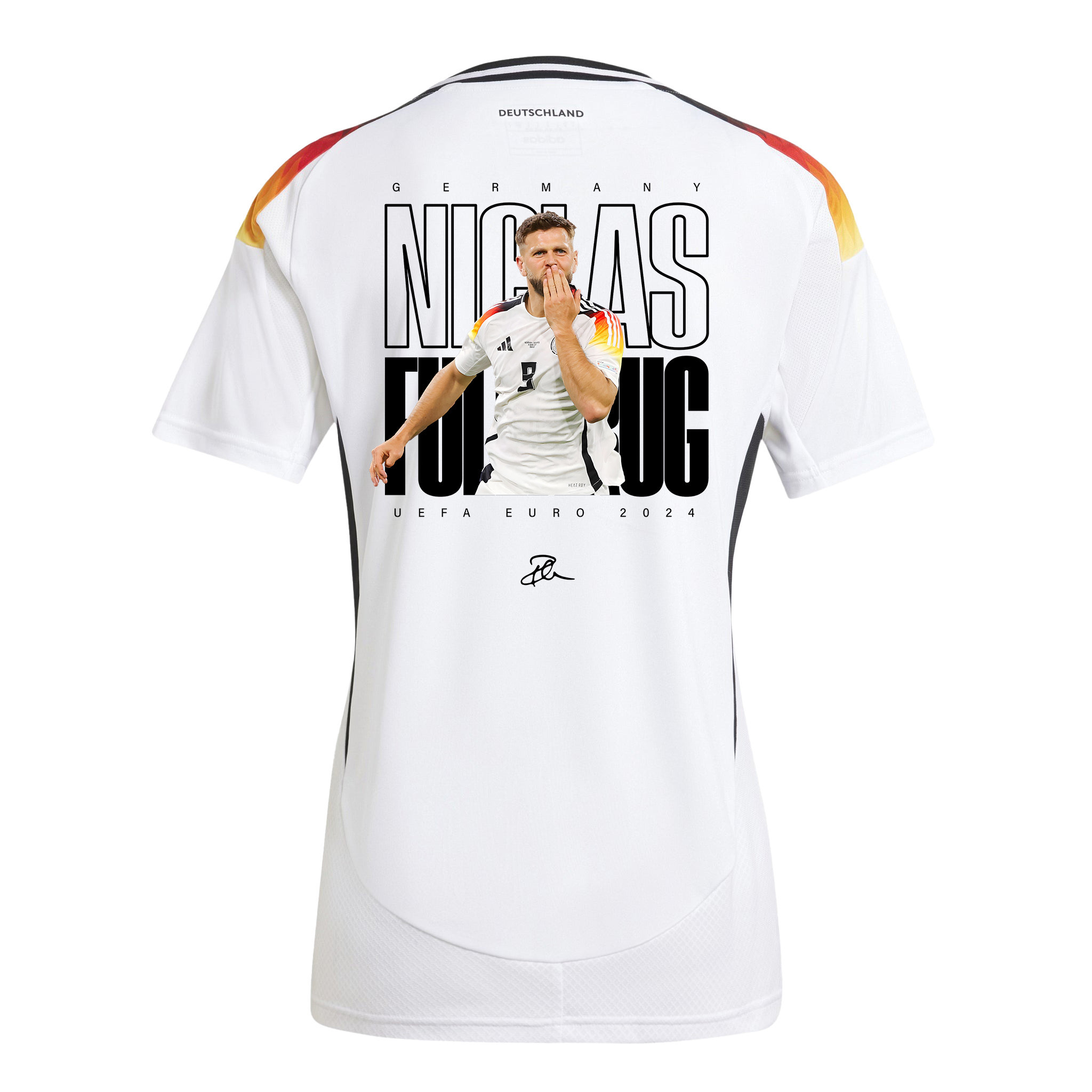 Niclas Füllkrug 9 Signed Goal Germany National Team 2024 Home WOMEN Jersey - White