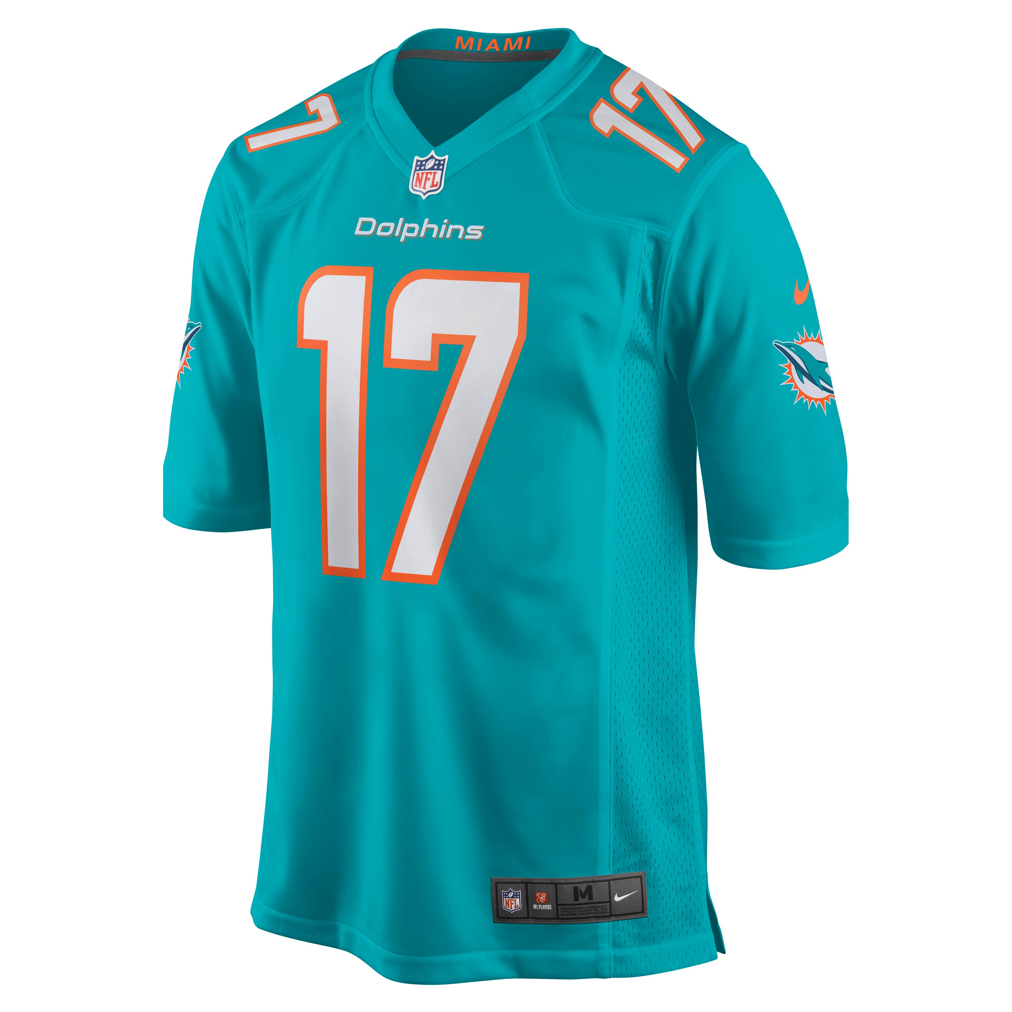 Jaylen Waddle Miami Dolphins  Game Player Jersey - Aqua