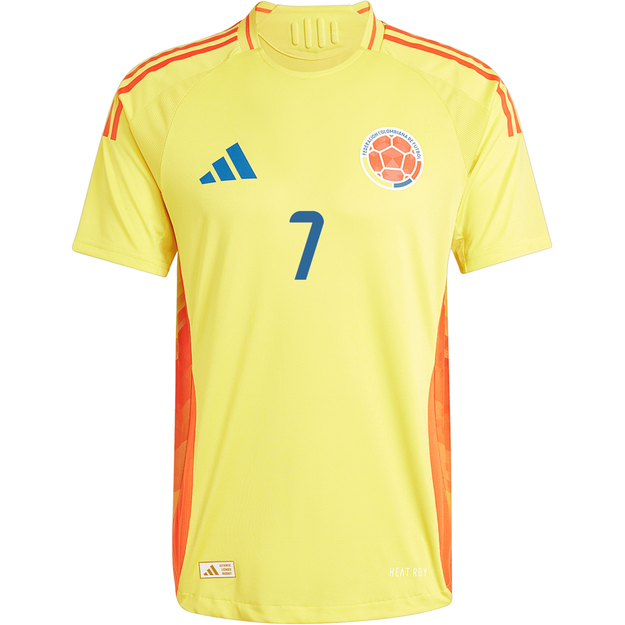 Luis Díaz 7 Colombia National Team 2024 Home Men Jersey - Yellow