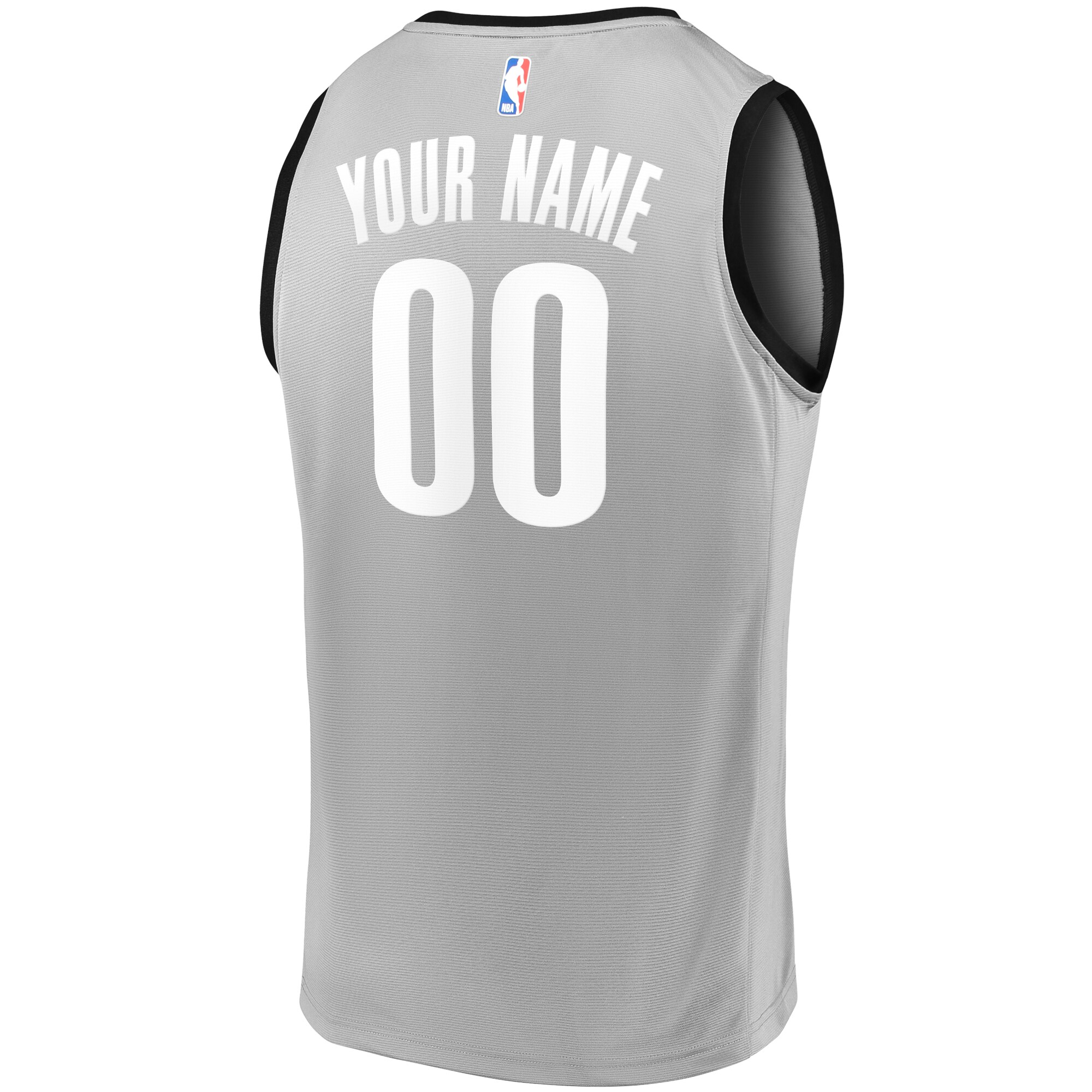 Brooklyn Nets Fanatics Fast Break Replica Custom Jersey Gray - Statement Edition