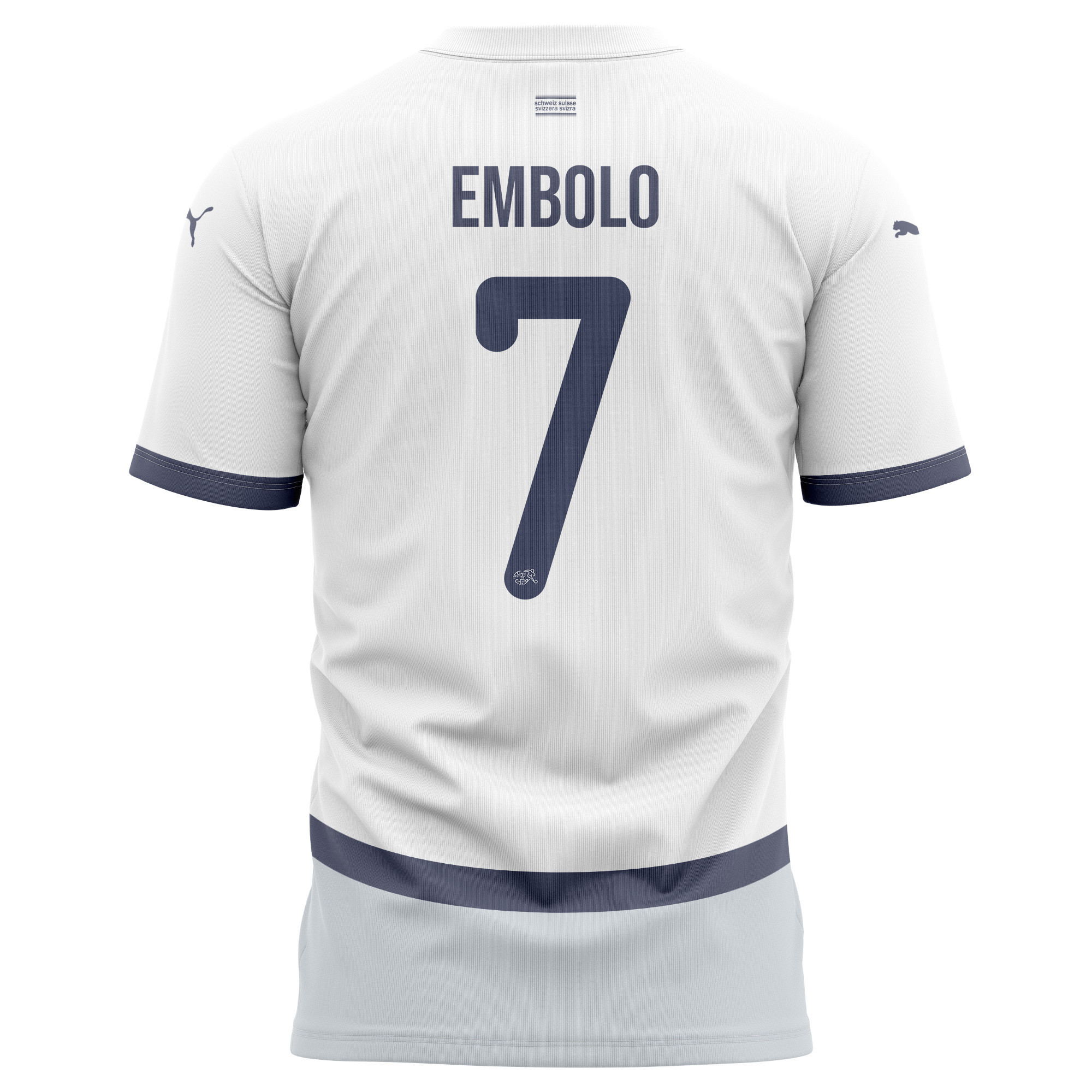 Breel Embolo 7 Switzerland National Team 2024/25 Away Kits AOP T-shirt - White
