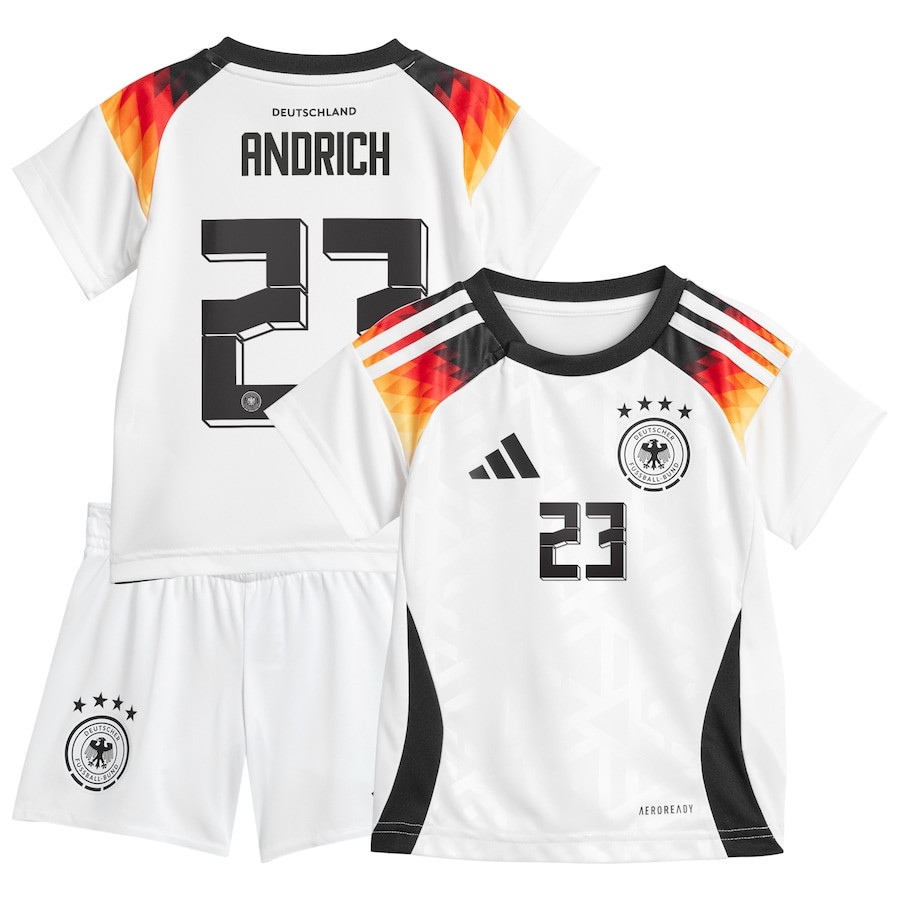 Robert Andrich 23 Germany National Team 2024 Home YOUTH Kit Jersey - White
