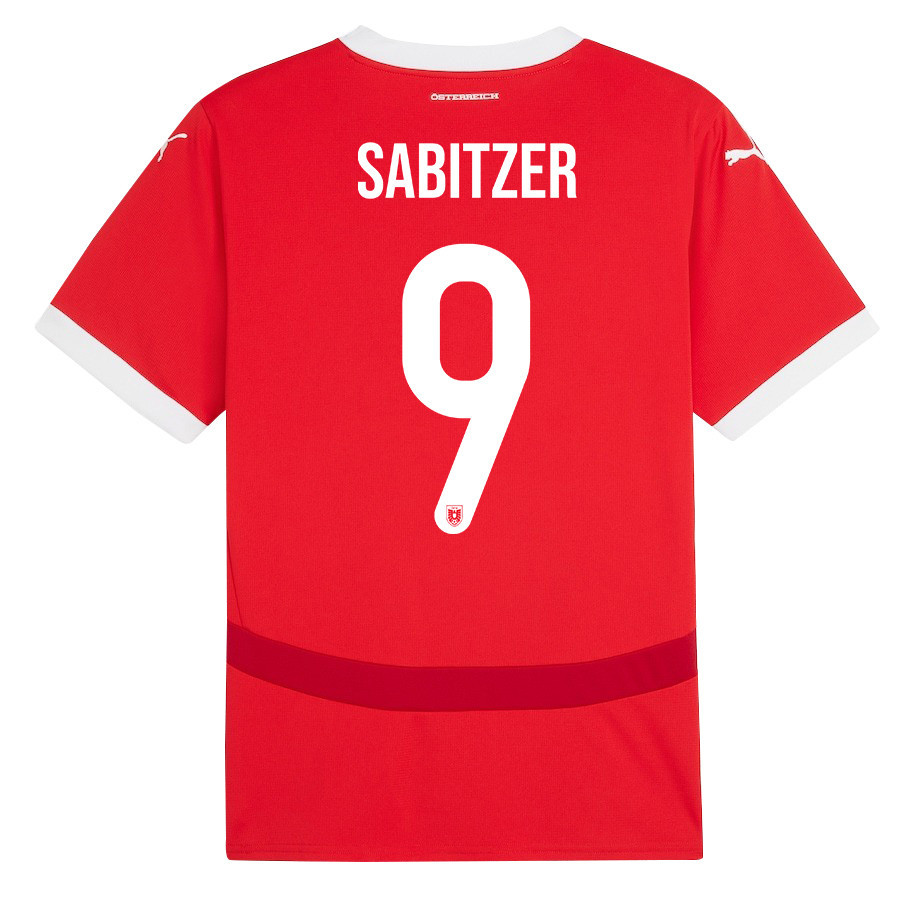 Marcel Sabitzer 9 Austria National Team 2024/25 Home Men Jersey - Red
