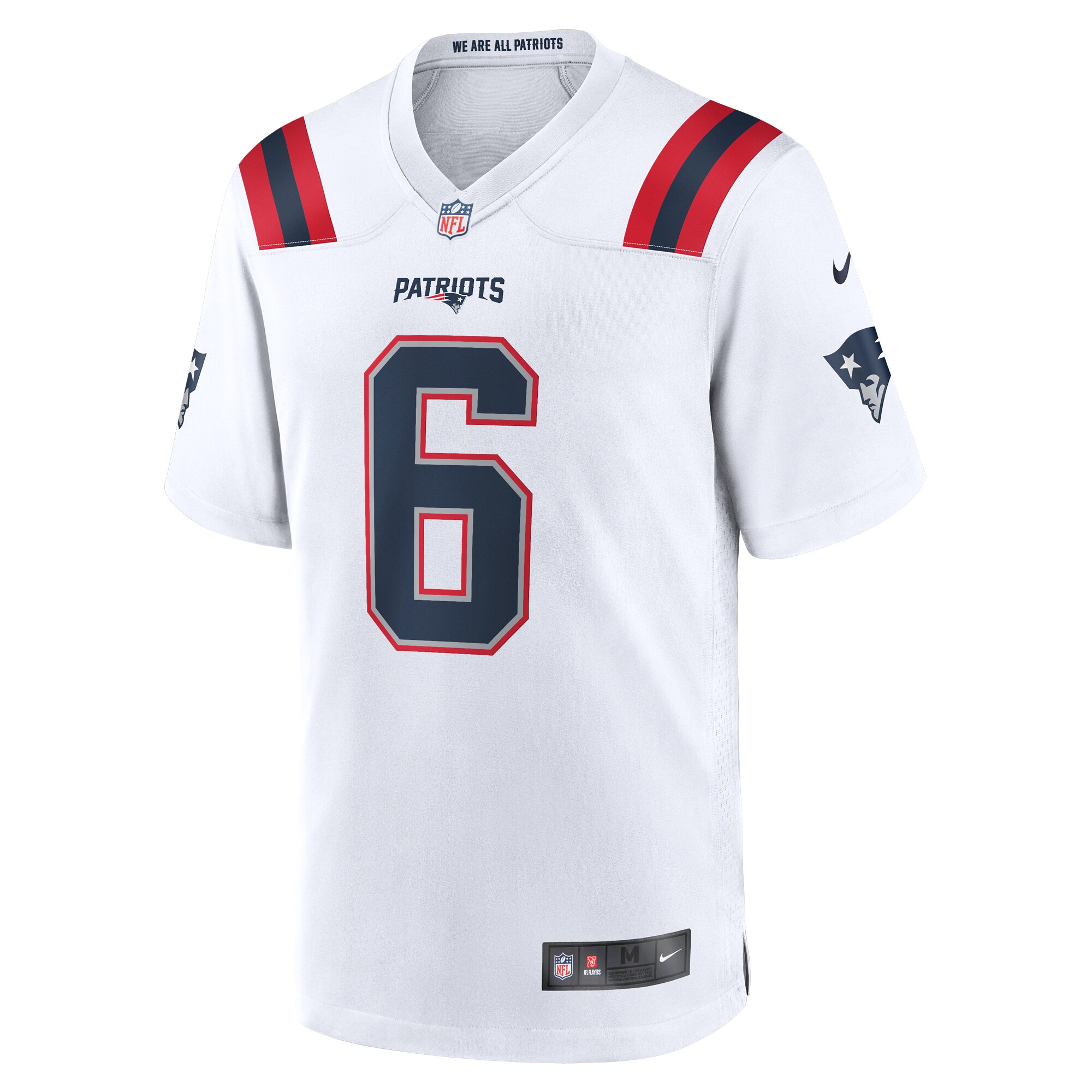 Christian Gonzalez New England Patriots   Game Jersey -  White