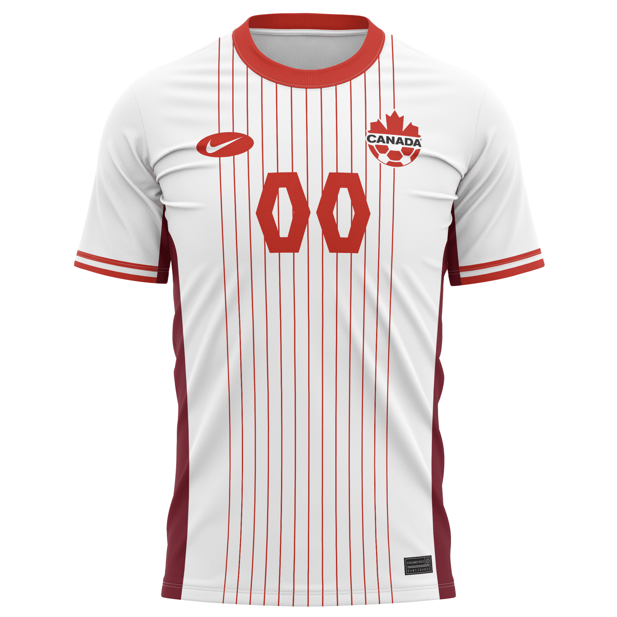 Canada National Team 2024 Away Kits Custom AOP T-shirt - White