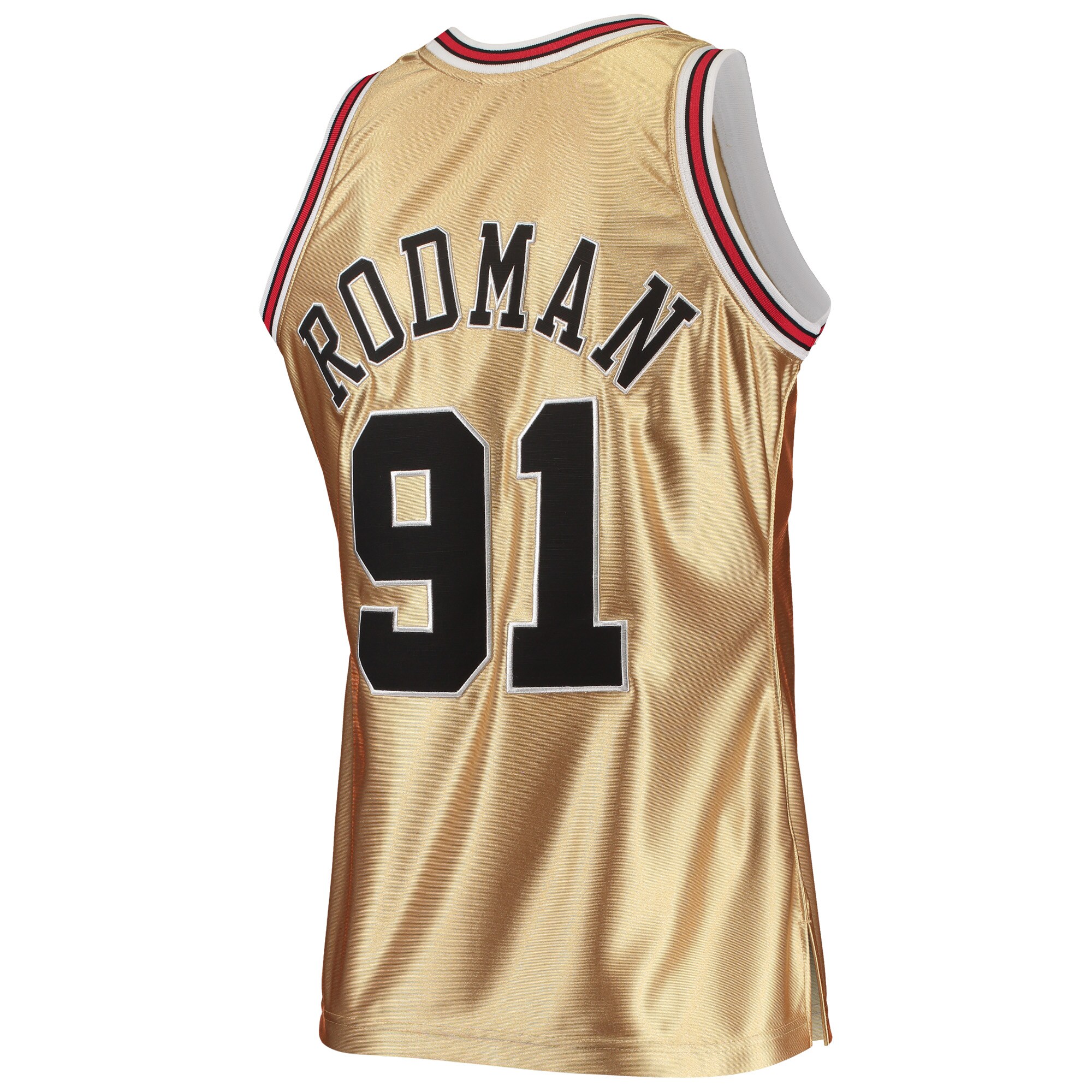 Dennis Rodman Chicago Bulls Mitchell & Ness 75th Anniversary 1997\/98 Hardwood Classics Swingman Jersey - Gold