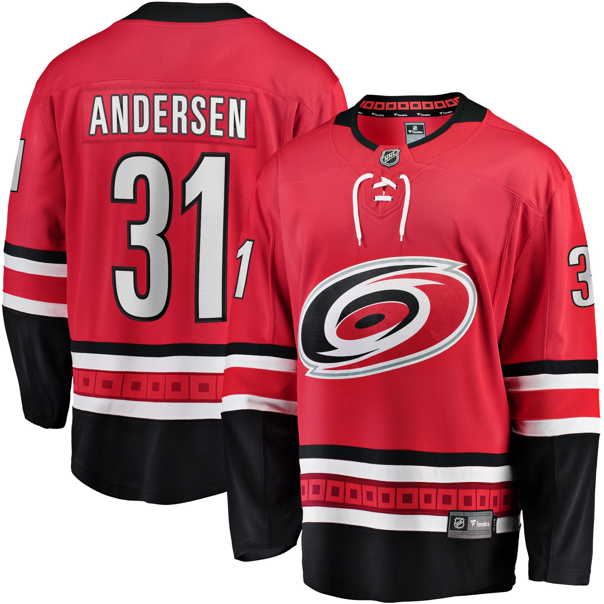 Frederik Andersen Carolina Hurricanes Fanatics Alternate Breakaway Player Jersey - Red