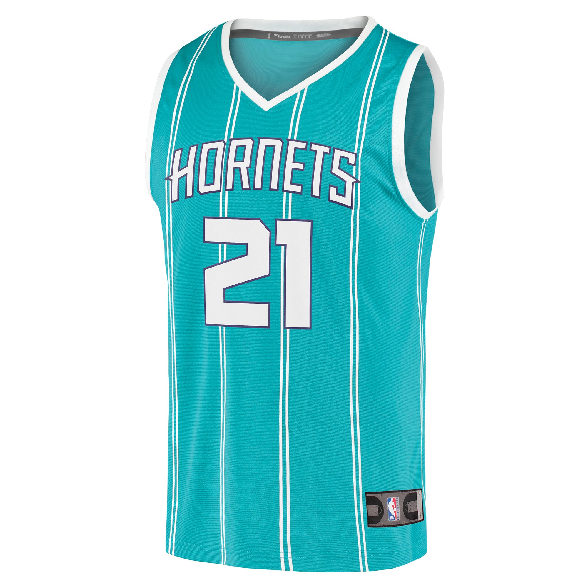 JT Thor Charlotte Hornets Fanatics Youth 2021\/22 Fast Break Replica Jersey - Icon Edition - Teal