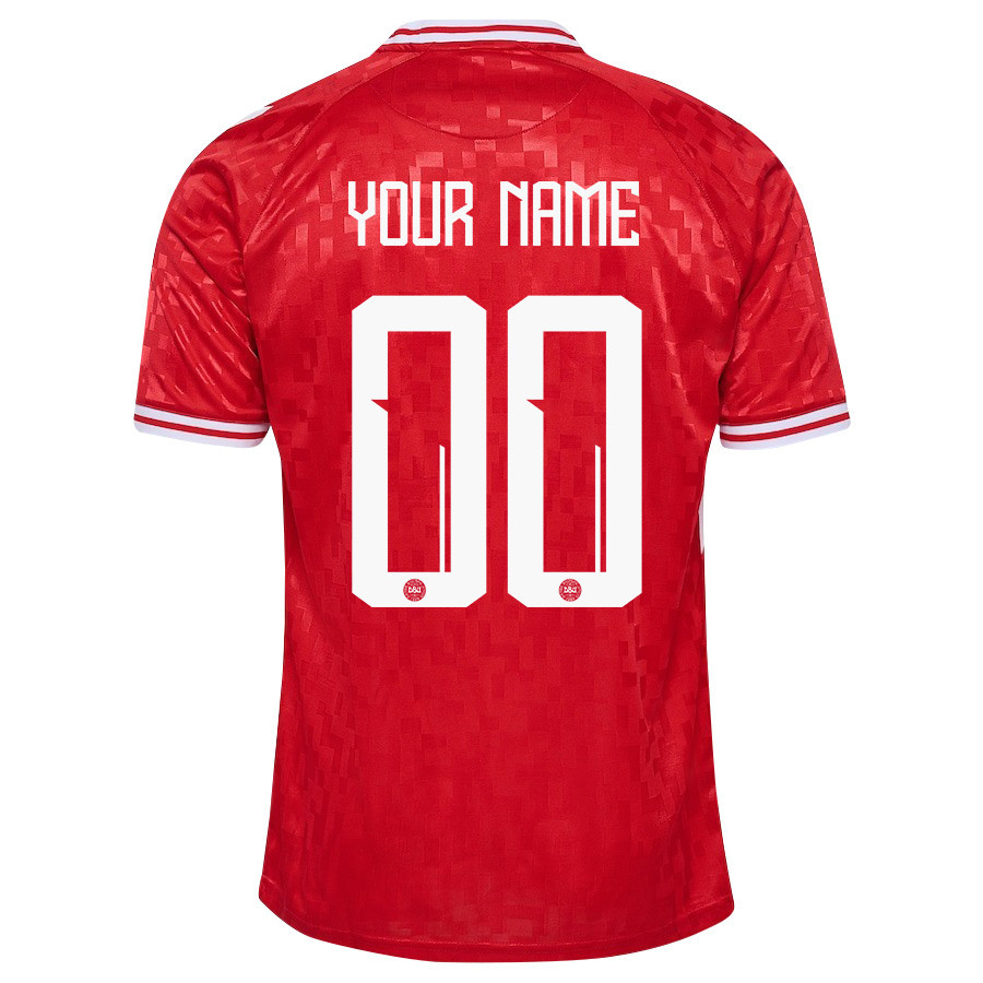 Denmark National Team 2024/25 Custom Home Men Jersey - Red