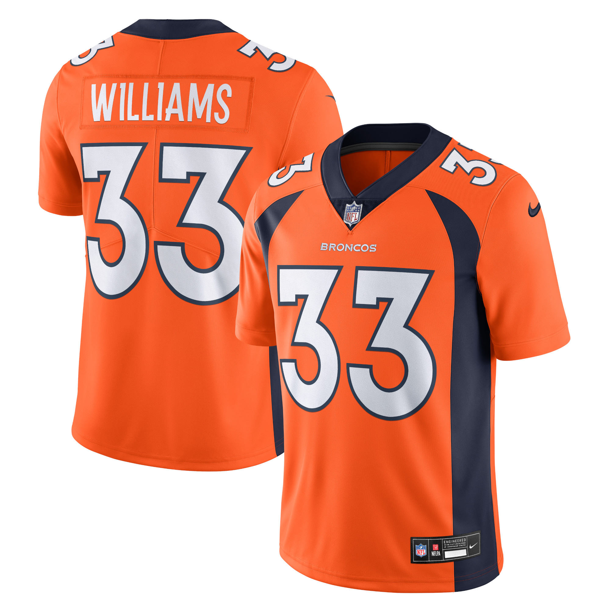 Javonte Williams Denver Broncos Nike Vapor Untouchable Limited Jersey ...