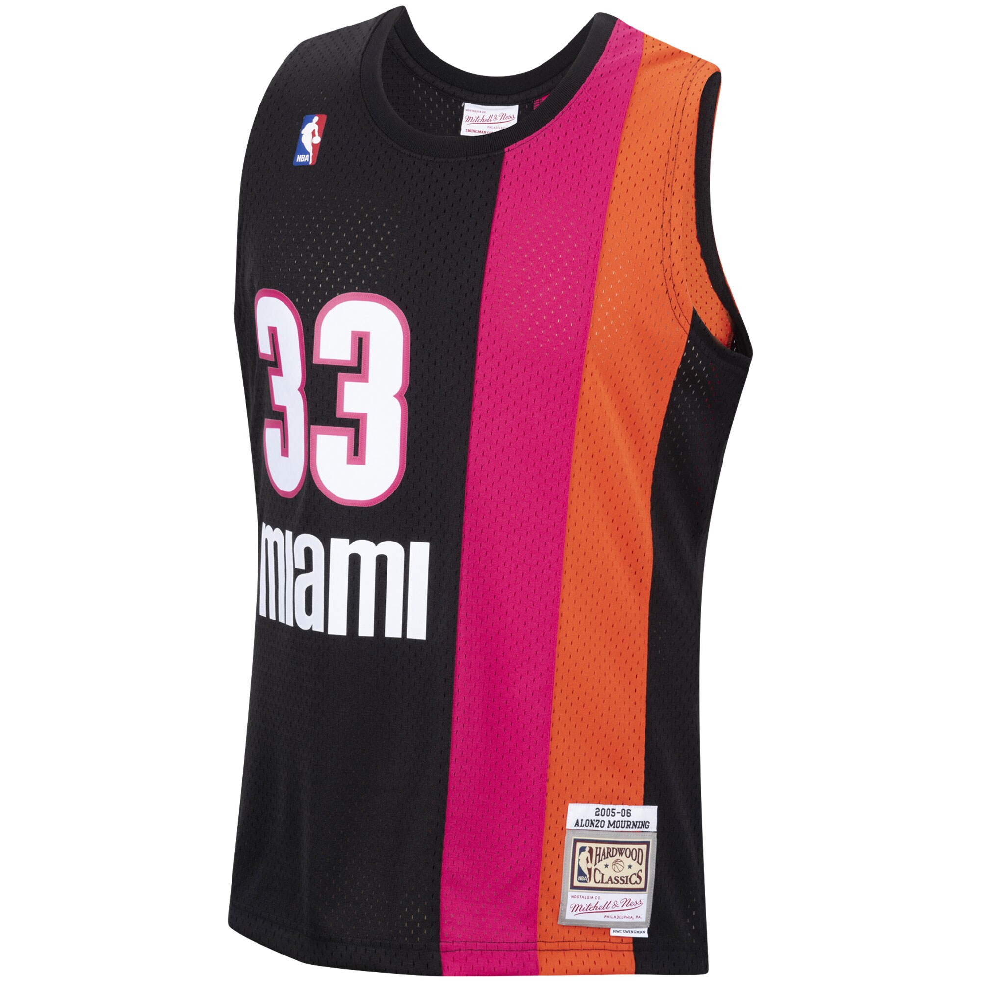 Alonzo Mourning Miami Heat Mitchell & Ness 2005\/2006 Hardwood Classics Swingman Jersey - Black