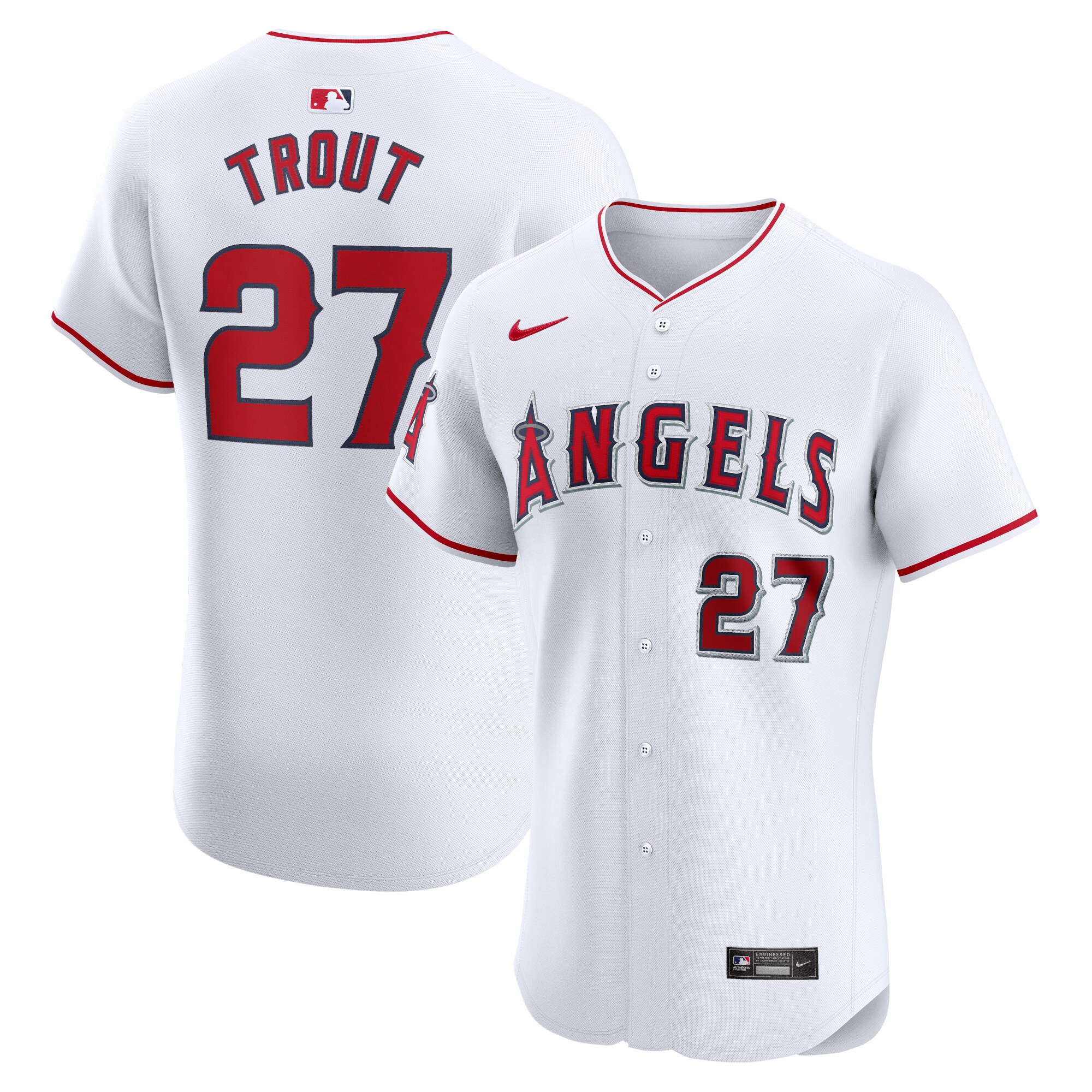Mike Trout Los Angeles Angels  Home Elite Player Jersey - White