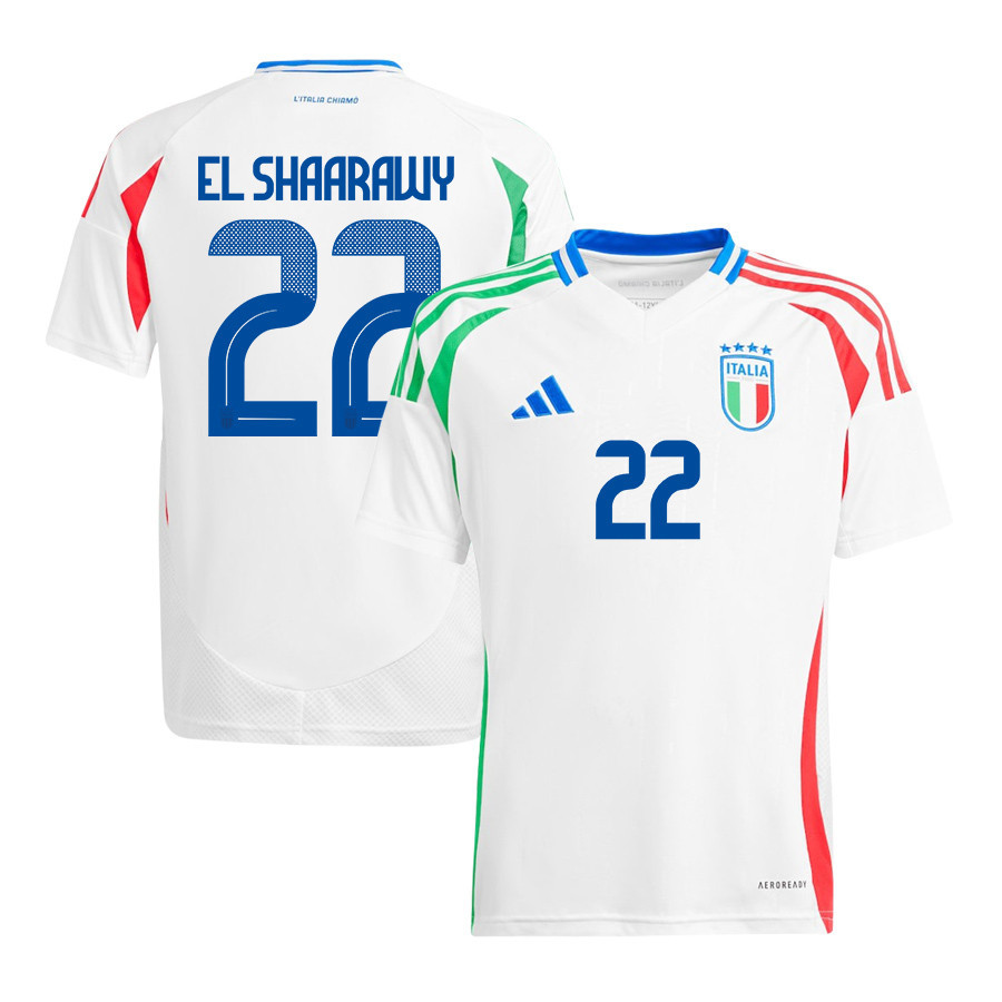 Stephan El Shaarawy 22 Italy National Team 2024/25 Away YOUTH Jersey - White
