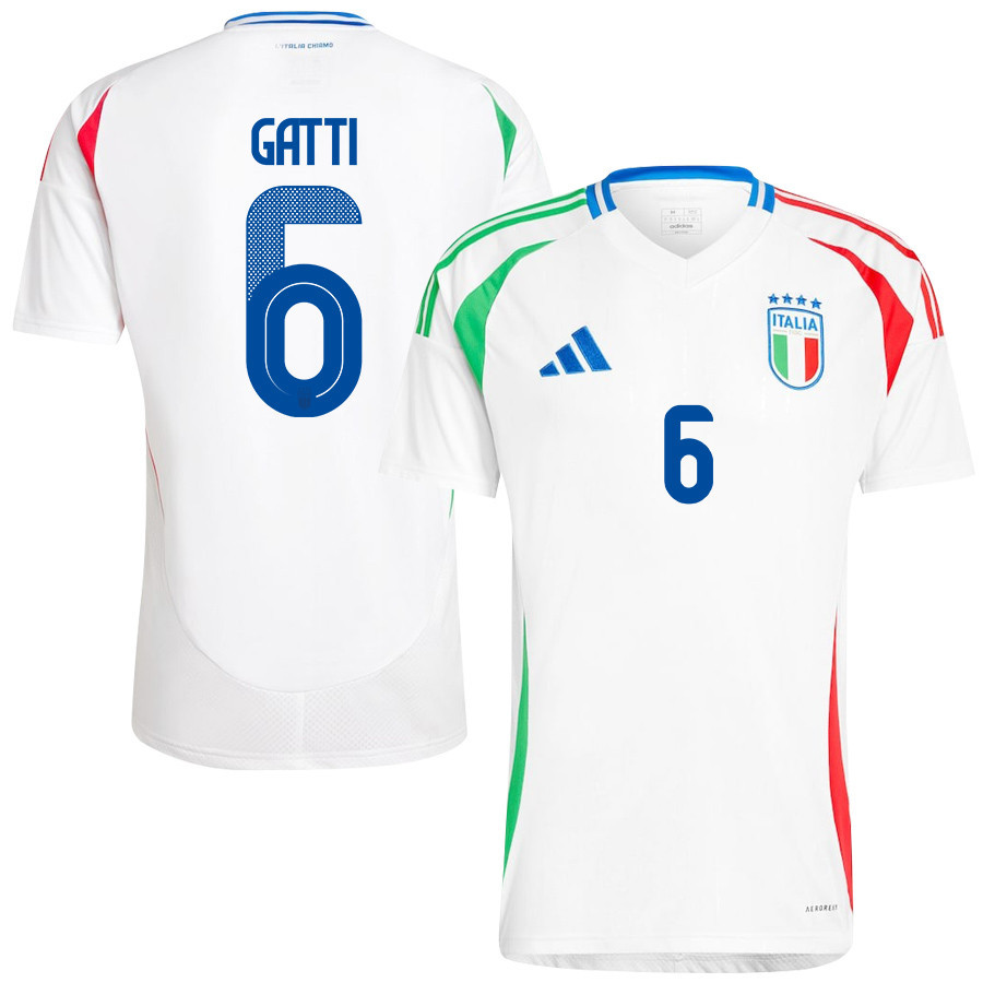 Federico Gatti 6 Italy National Team 2024/25 Away Men Jersey - White