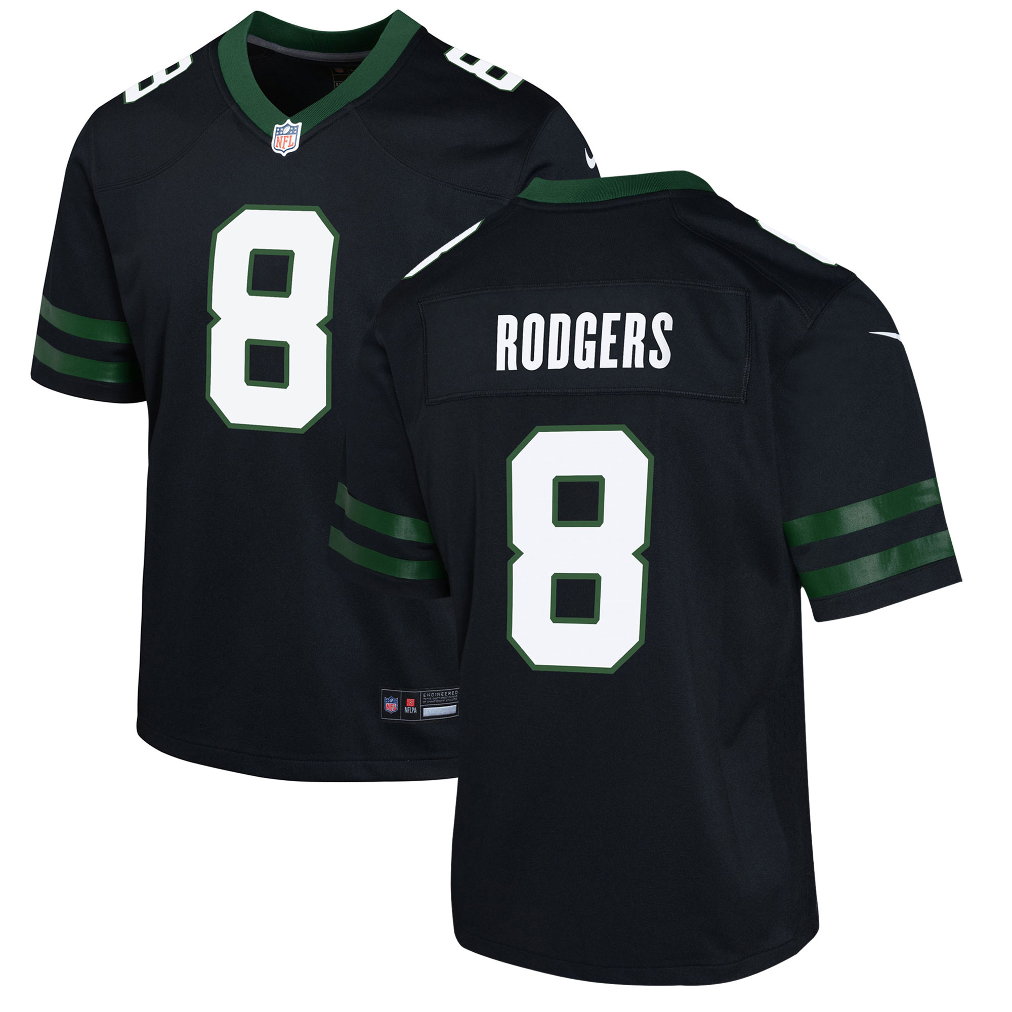 Aaron Rodgers New York Jets  Youth Alternate Game Jersey - Legacy Black