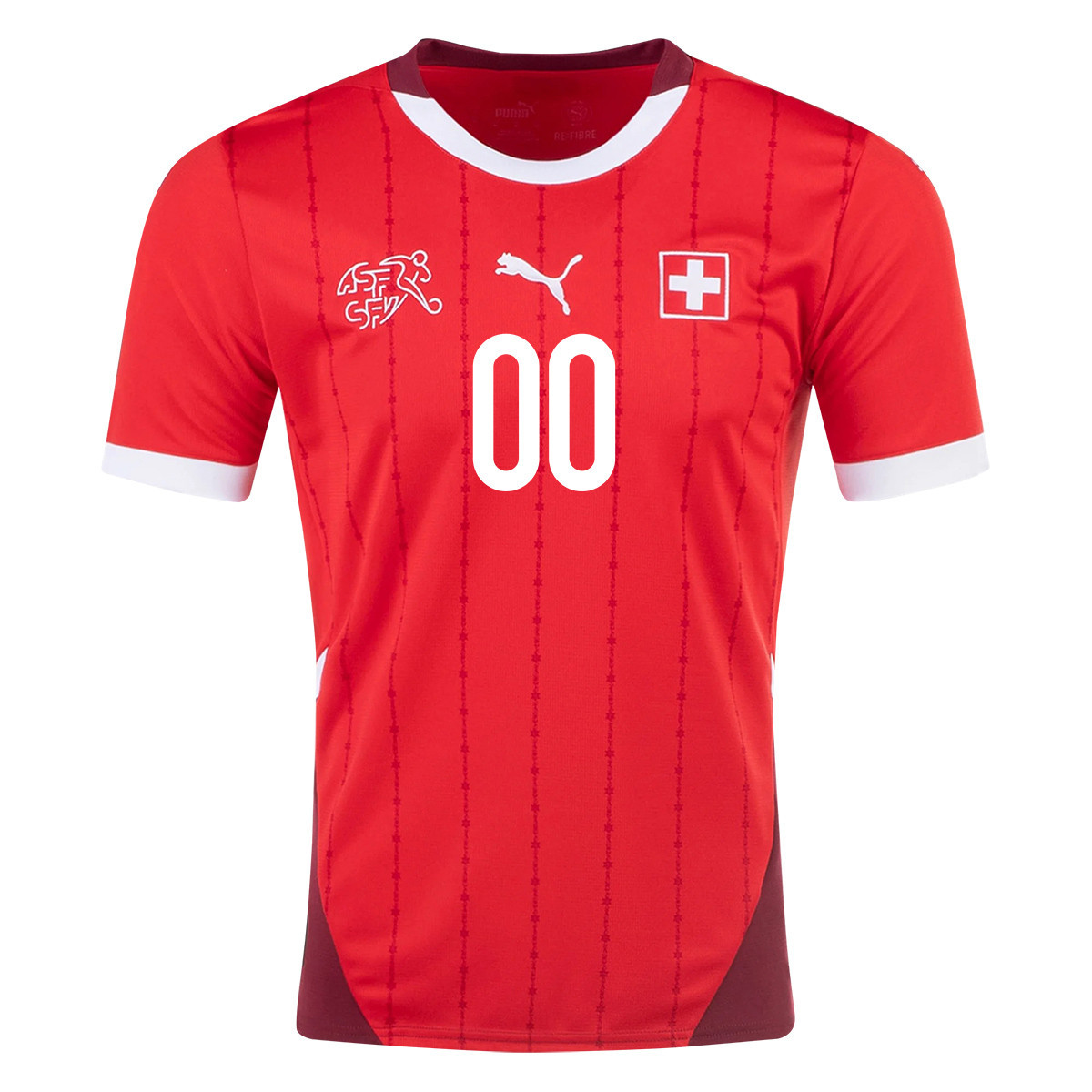 Switzerland National Team 2024/25 Custom Home Men Jersey - Red