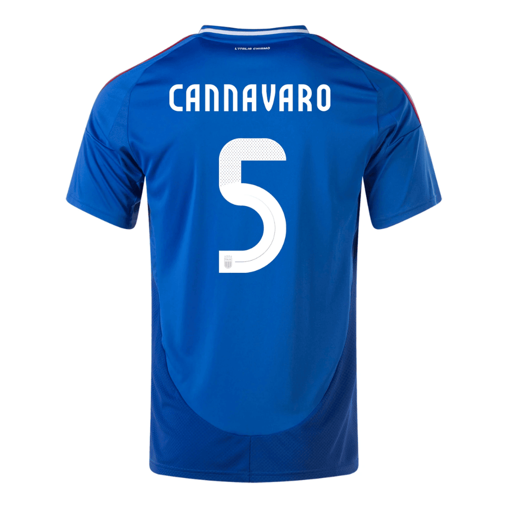 Fabio Cannavaro 5 Italy National Team 2024 Home Legend Player Men Jersey - Blue