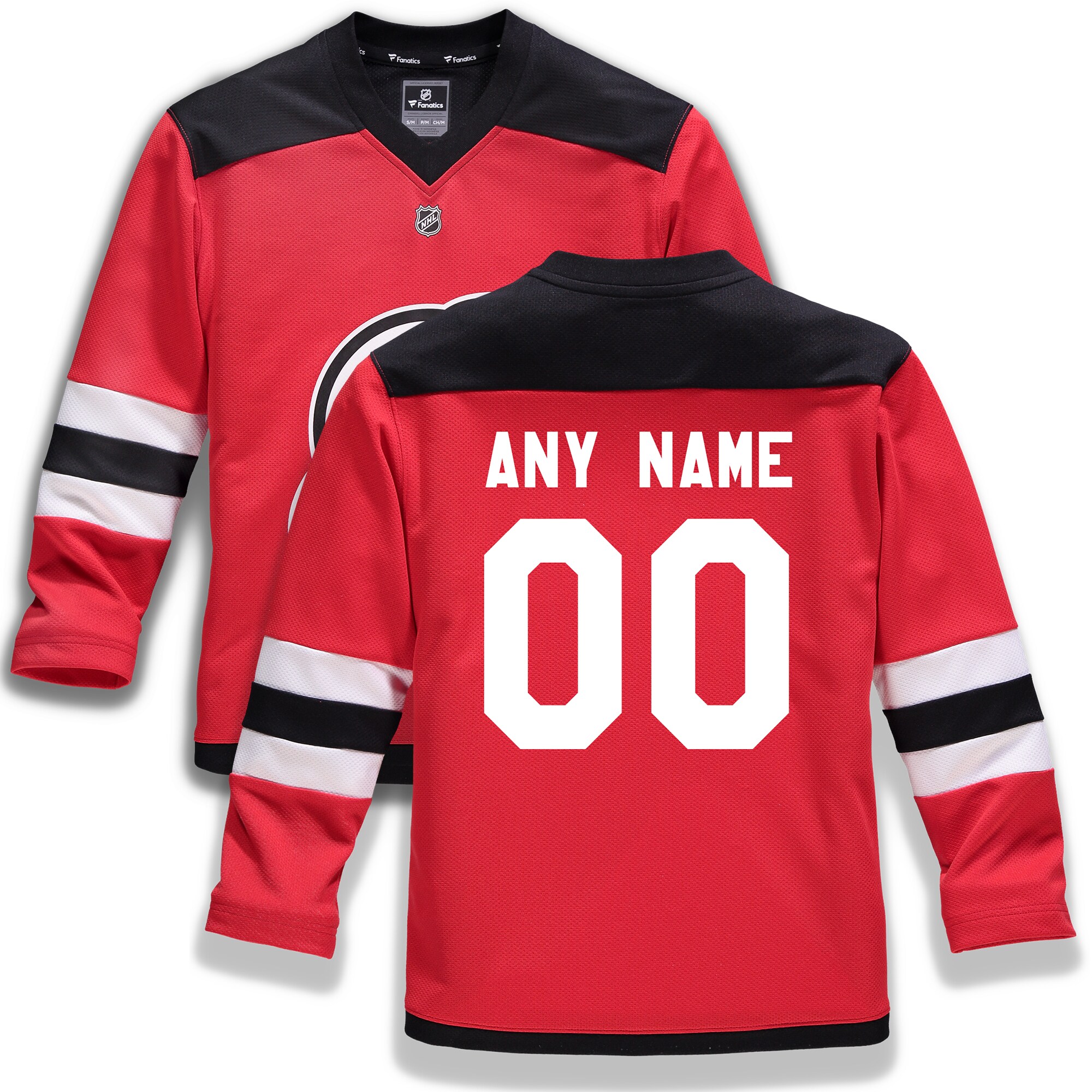 New Jersey Devils Fanatics Youth Home Replica Custom Jersey - Red