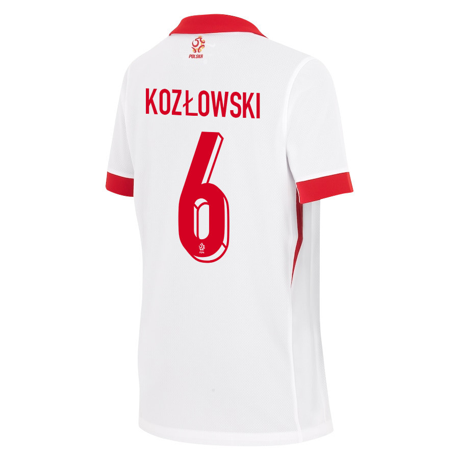 Kacper Kozłowski 6 Poland National Team 2024/25 Home YOUTH Jersey - White