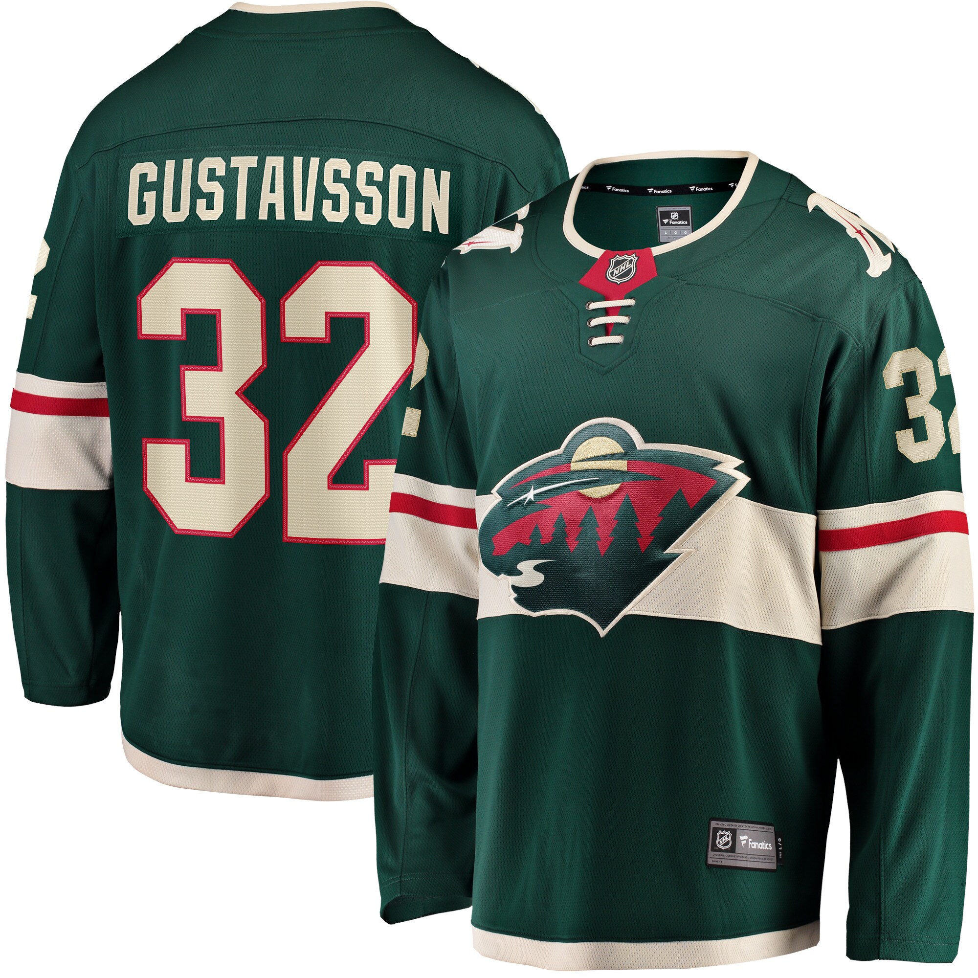 Filip Gustavsson Minnesota Wild Fanatics Home Breakaway Player Jersey - Green