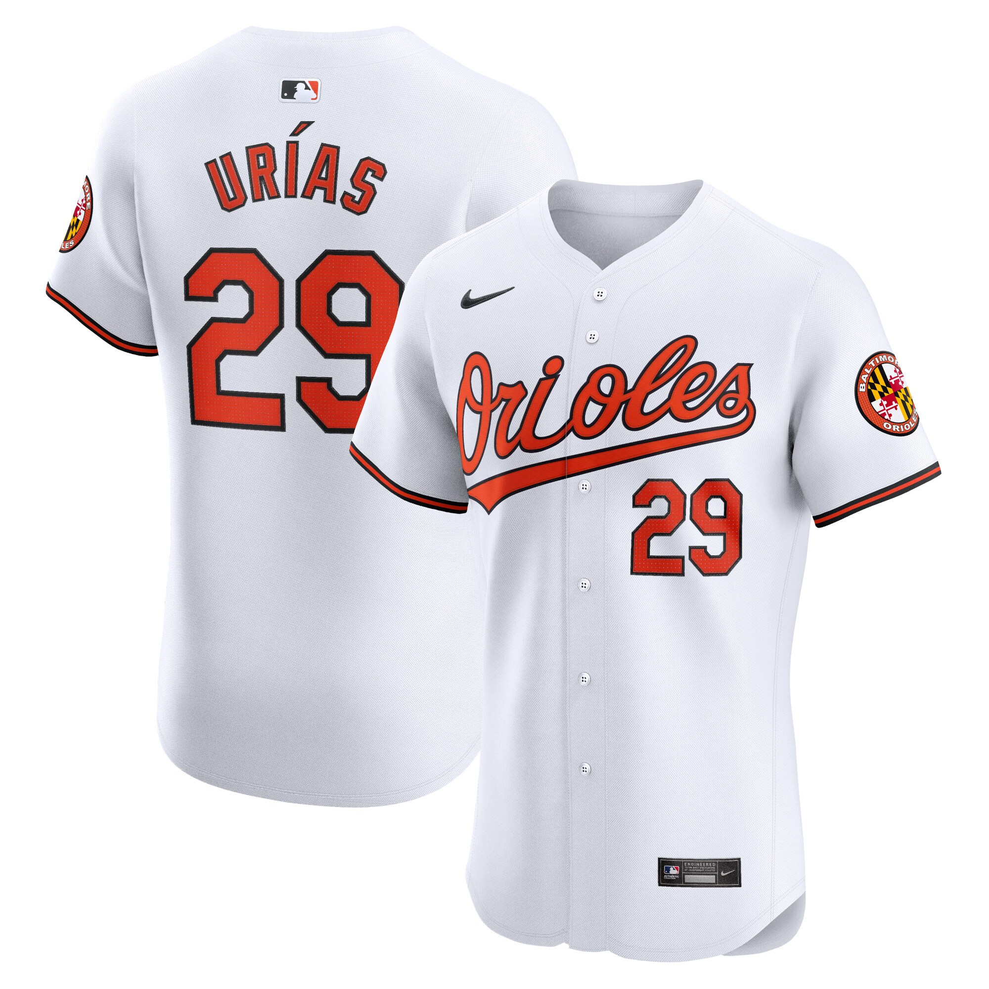 Ramon Urias Baltimore Orioles  Home Elite Player Jersey - White