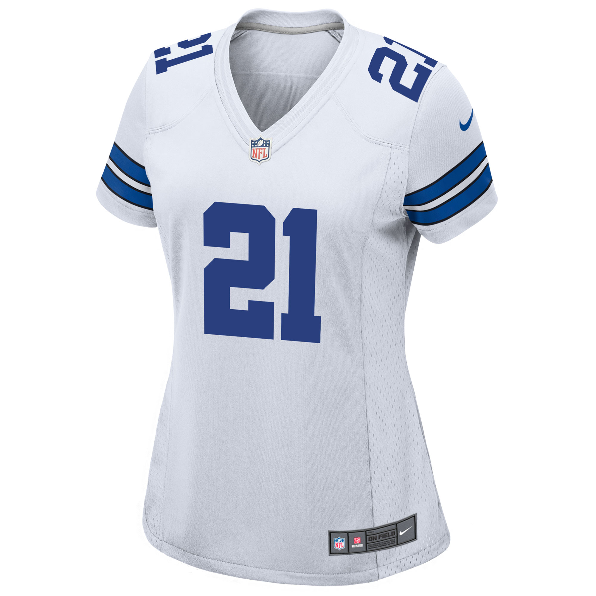 Ezekiel Elliott Dallas Cowboys  Women's Team Game Jersey - White