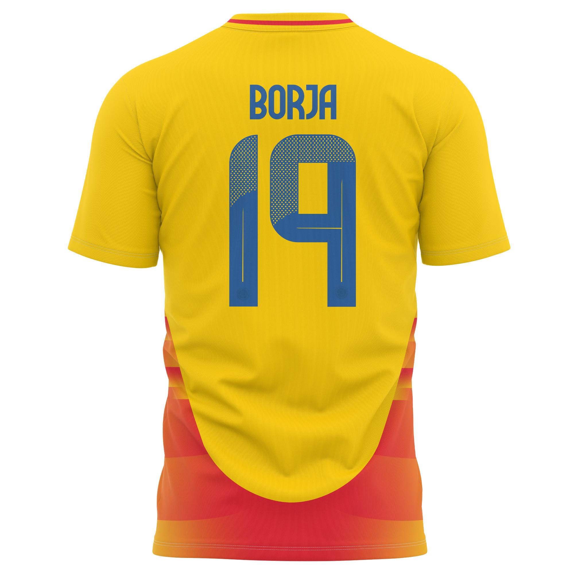 Miguel Borja 19 Colombia National Team 2024 Home Kits AOP T-shirt - Yellow