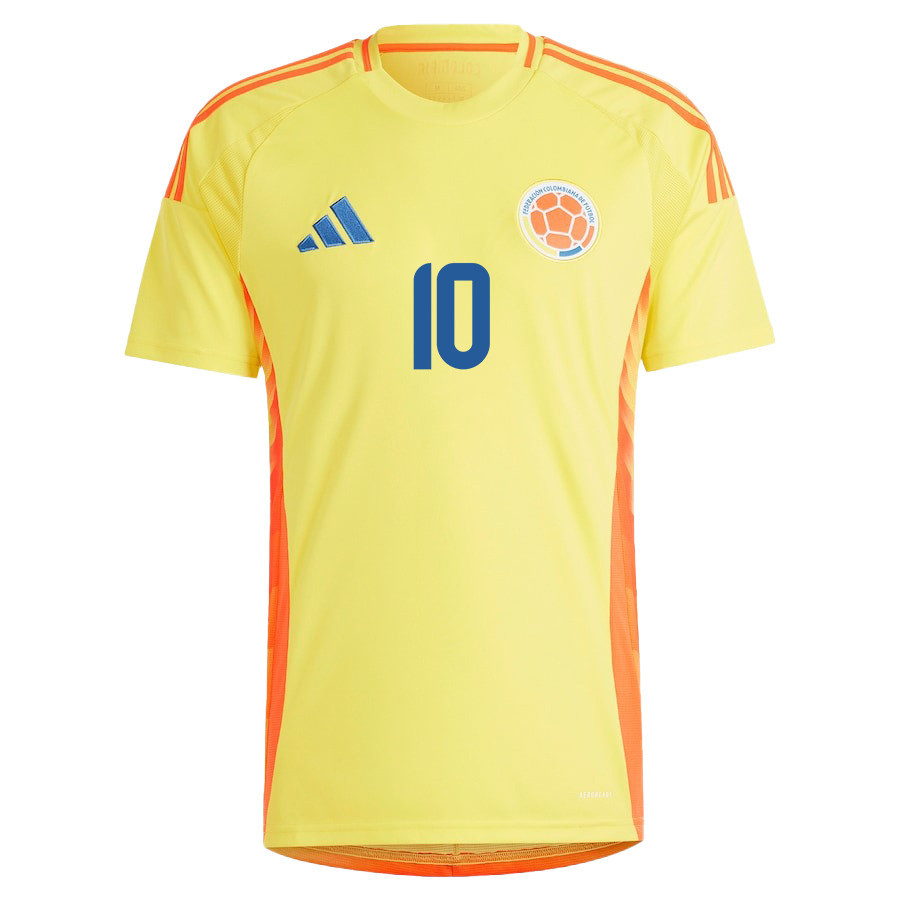 James Rodríguez 10 Colombia National Team 2024/25 Home Men Jersey - Yellow