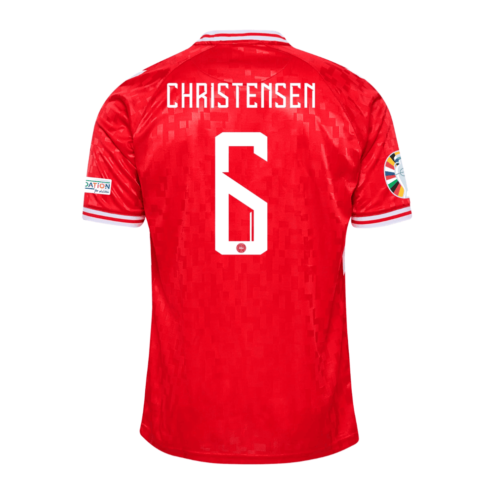 Andreas Christensen 6 Denmark National Team 2024 Home Stadium Men Jersey - Red