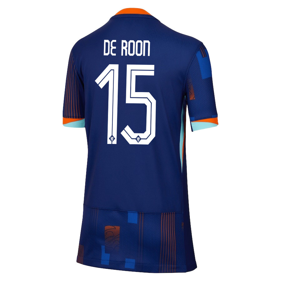 Marten de Roon 15 Netherlands National Team 2024/25 Away YOUTH Jersey - Navy