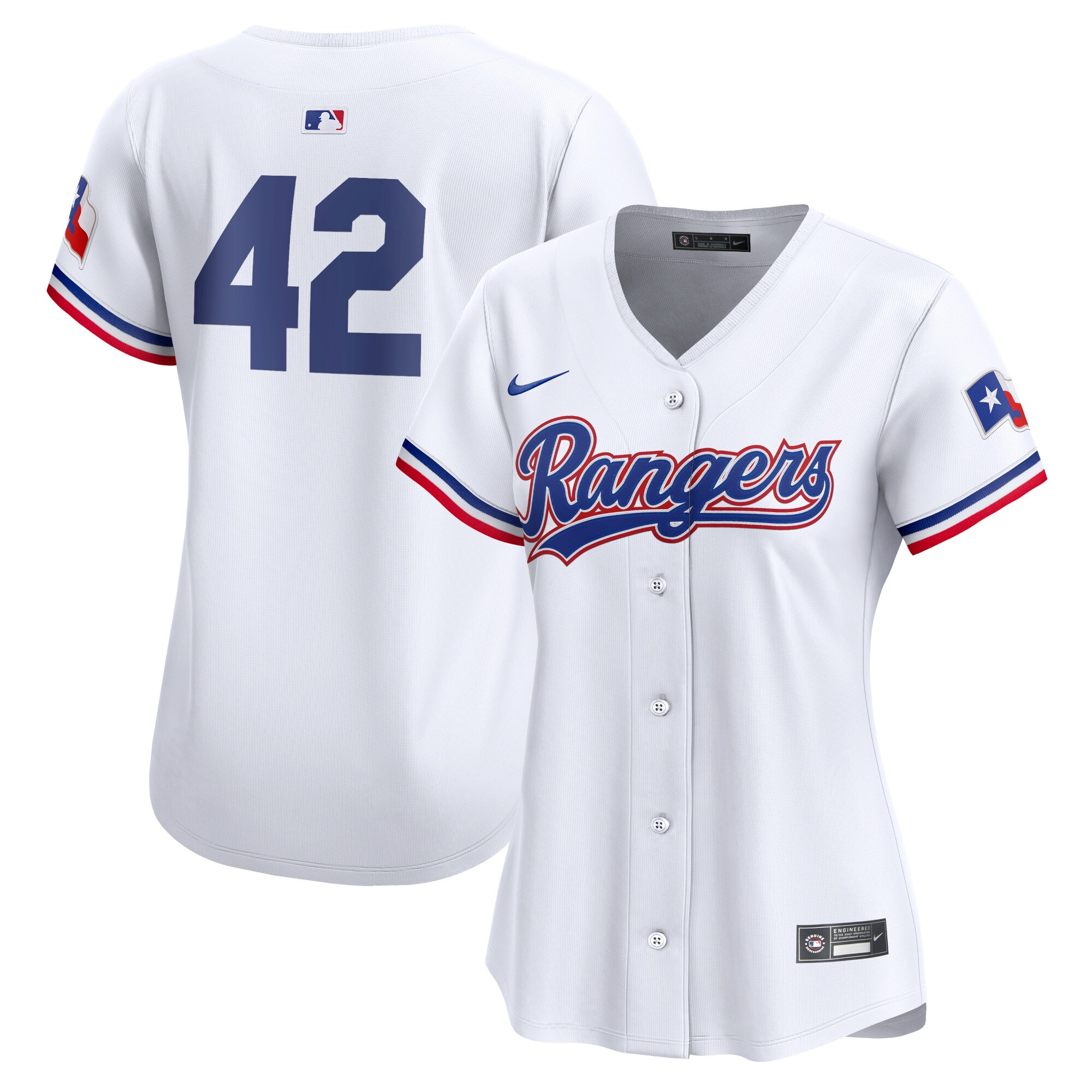 Texas Rangers  Women's 2024 Jackie Robinson Day Home Limited Jersey\u00c2\u00a0\u00e2\u20ac\u201c White