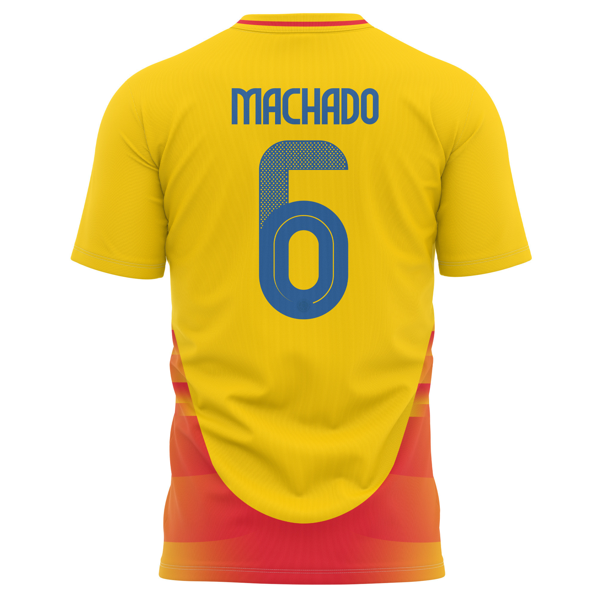 Deiver Machado 6 Colombia National Team 2024 Home Kits AOP T-shirt - Yellow