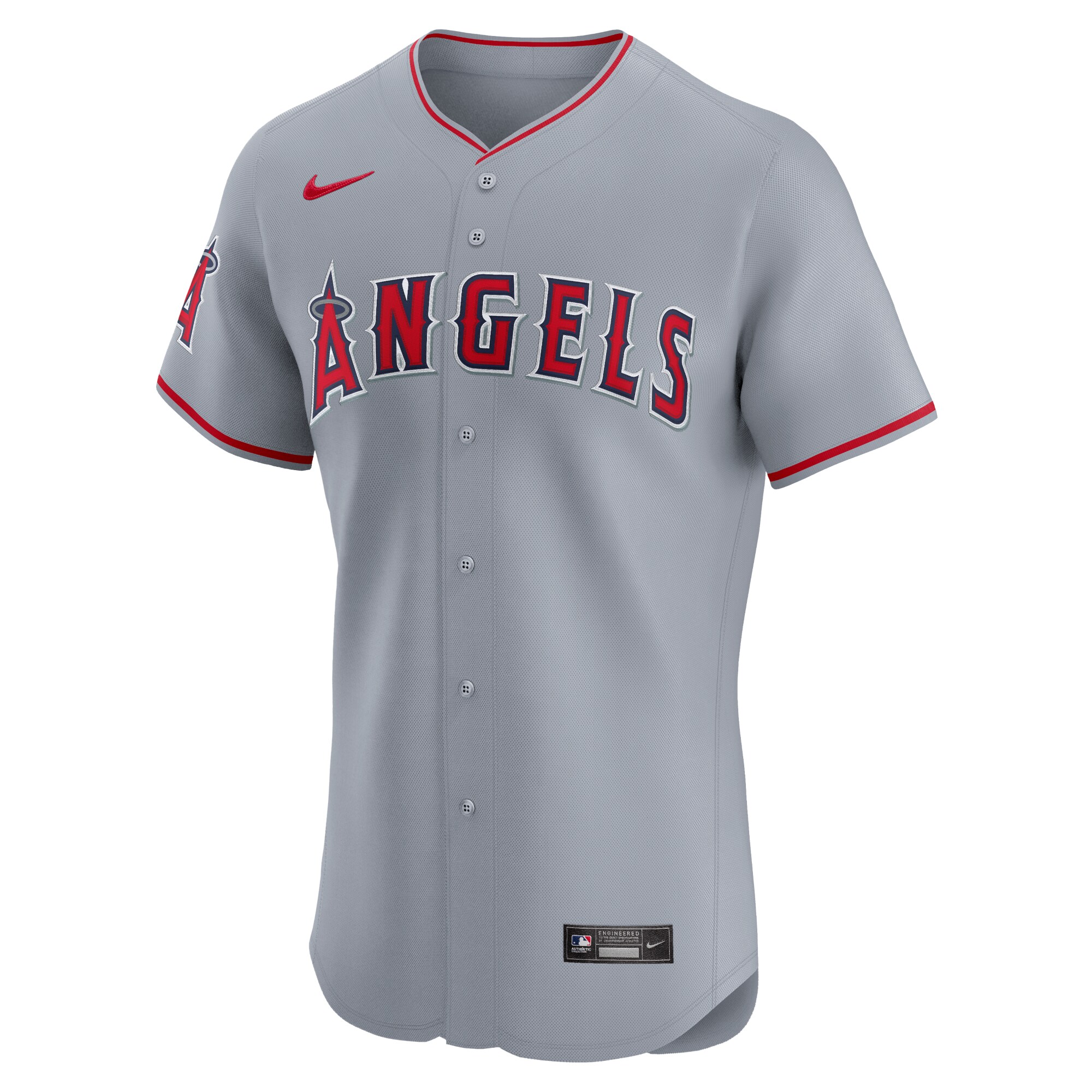 Los Angeles Angels  Road Vapor Premier Elite Patch Jersey - Gray