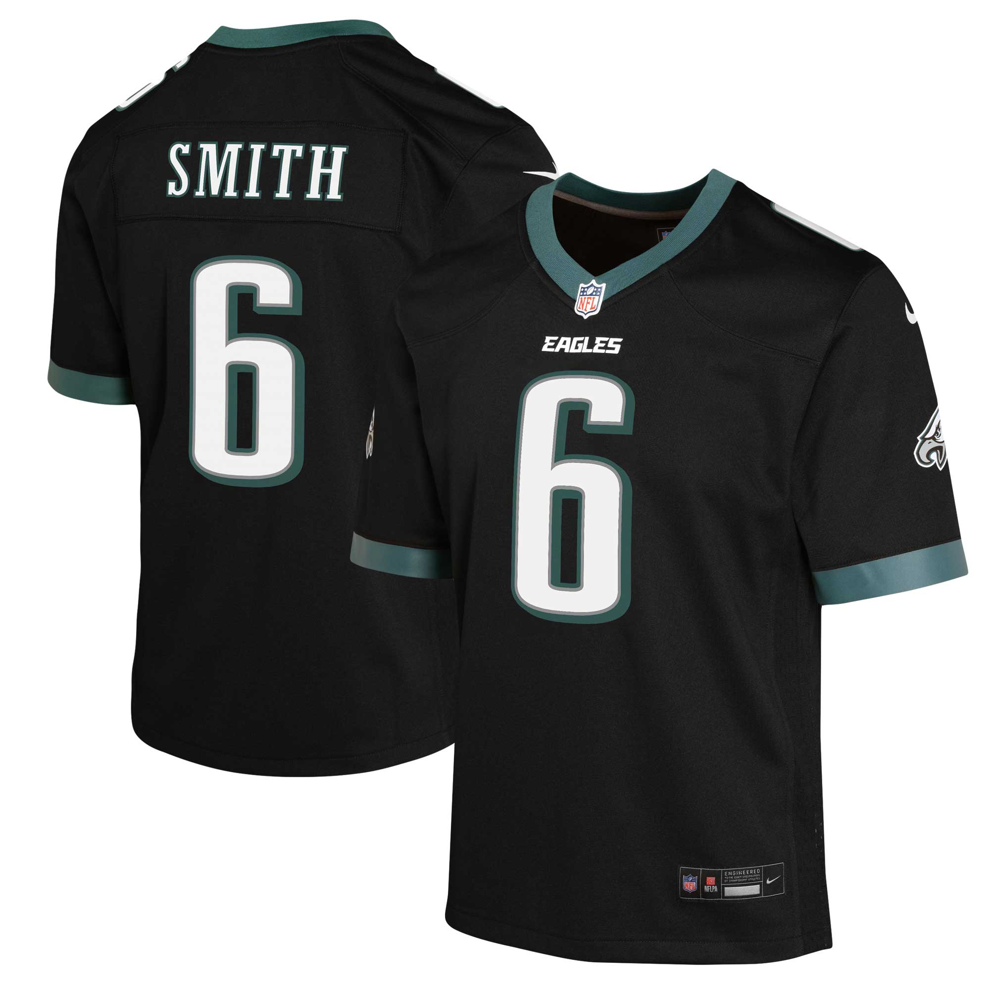 DeVonta Smith Philadelphia Eagles  Youth Game Jersey - Black