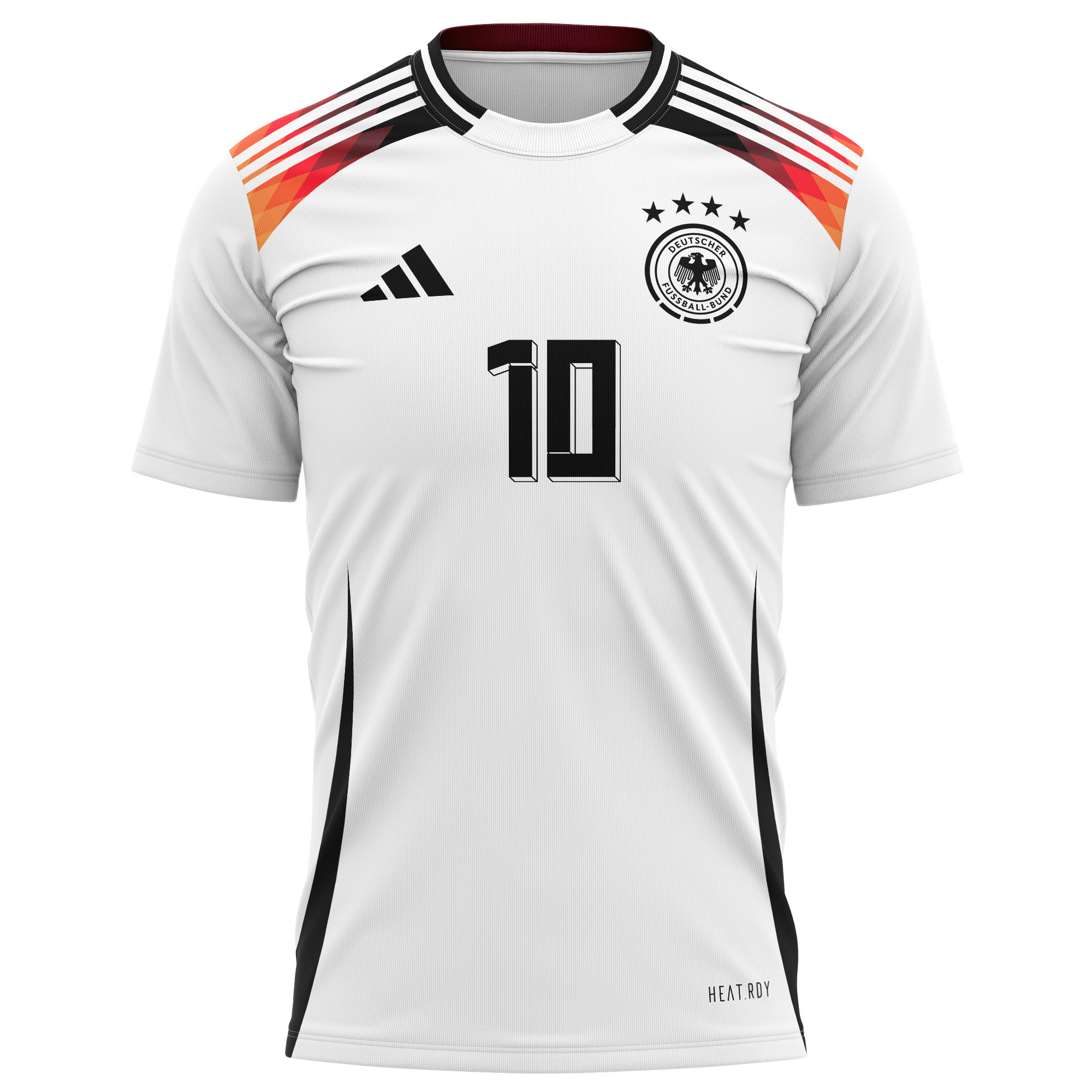 Jamal Musiala 10 Signed Germany National Team 2024 Home Kits AOP T-shirt Autographed- White