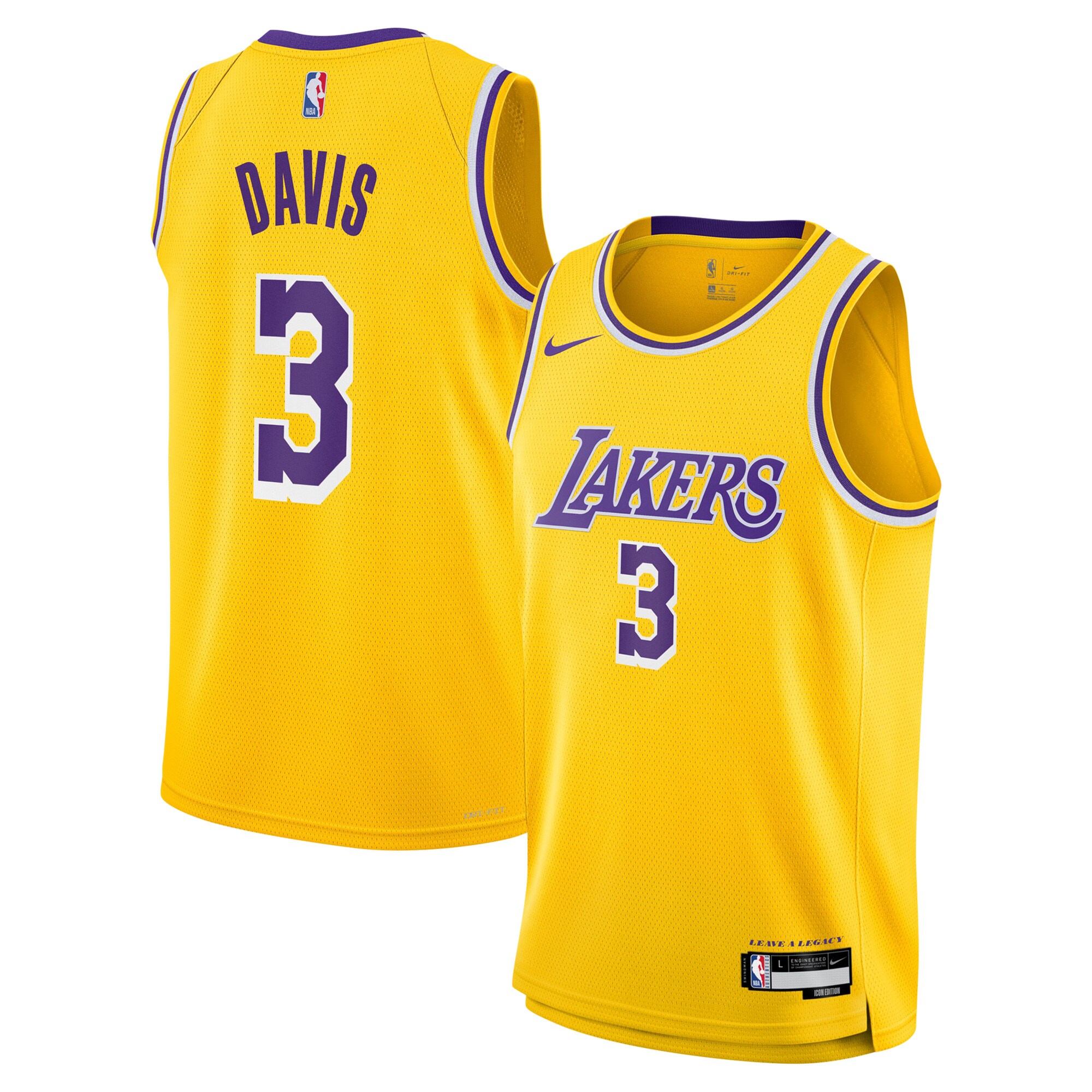 Anthony Davis Los Angeles Lakers  Youth Swingman Jersey - Icon Edition - Gold