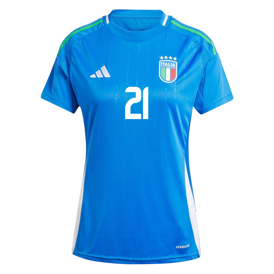 Nicolo Fagioli 21 Italy National Team 2024/25 Home Women Jersey - Blue