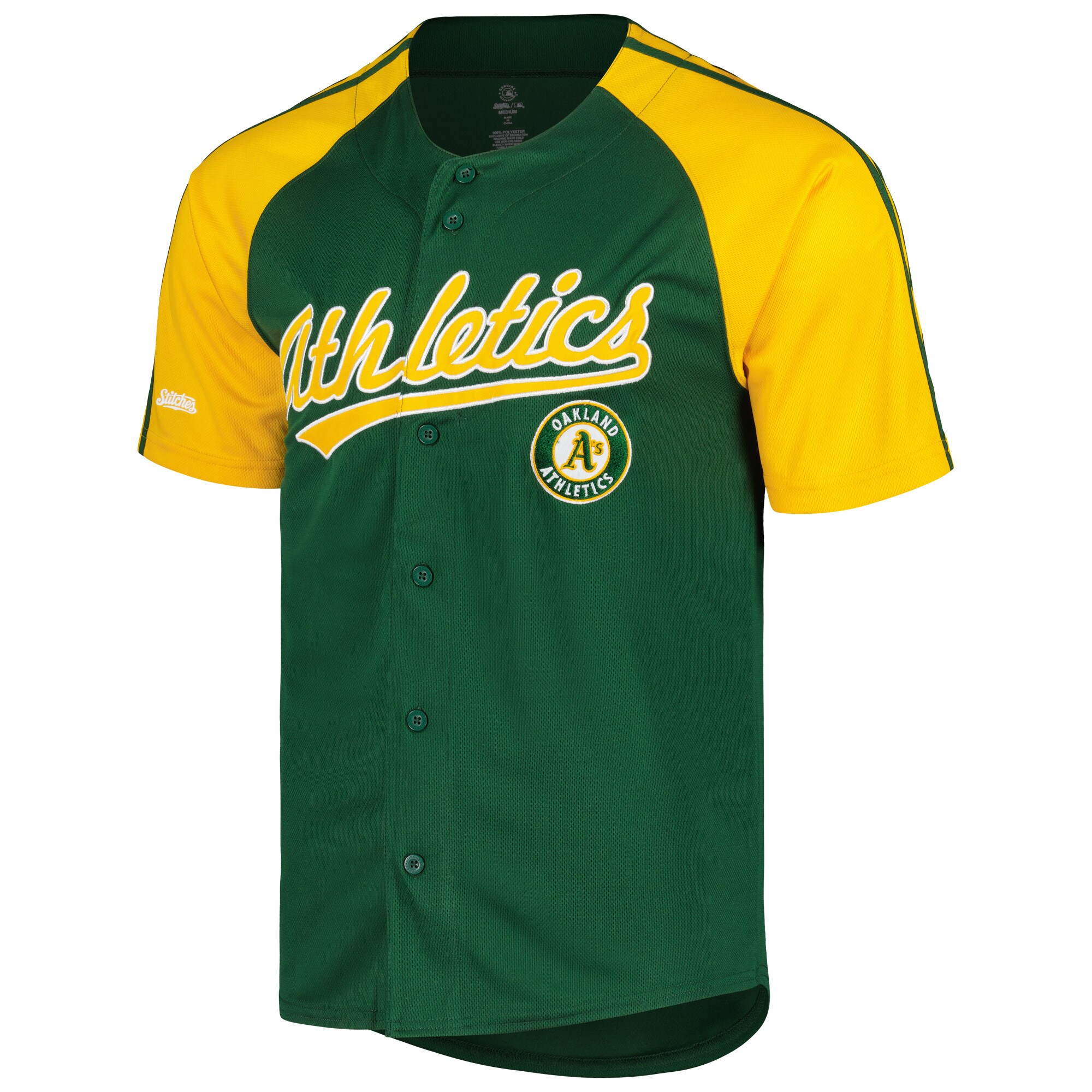 Oakland Athletics Stitches Team Raglan Jersey - Green