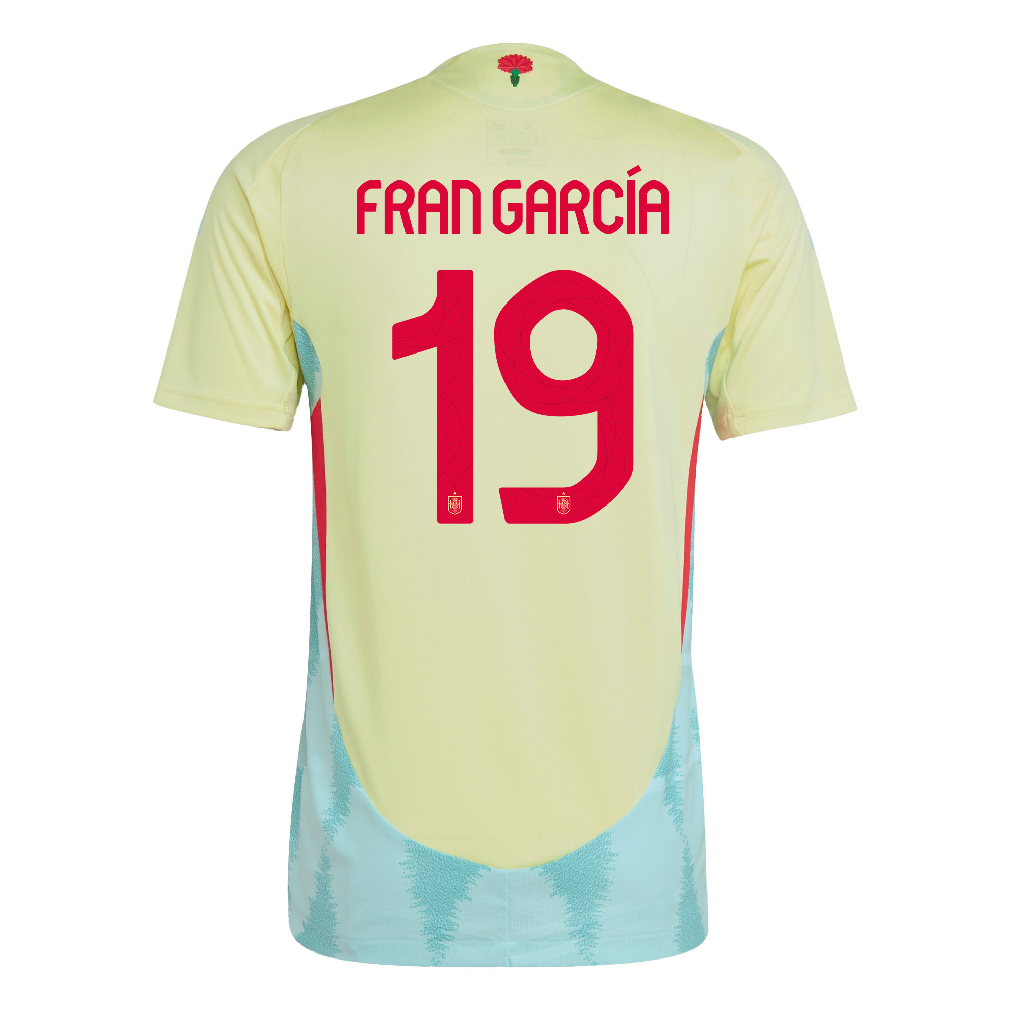 Fran García 19 Spain National Team 2024 Away Men Jersey - Yellow