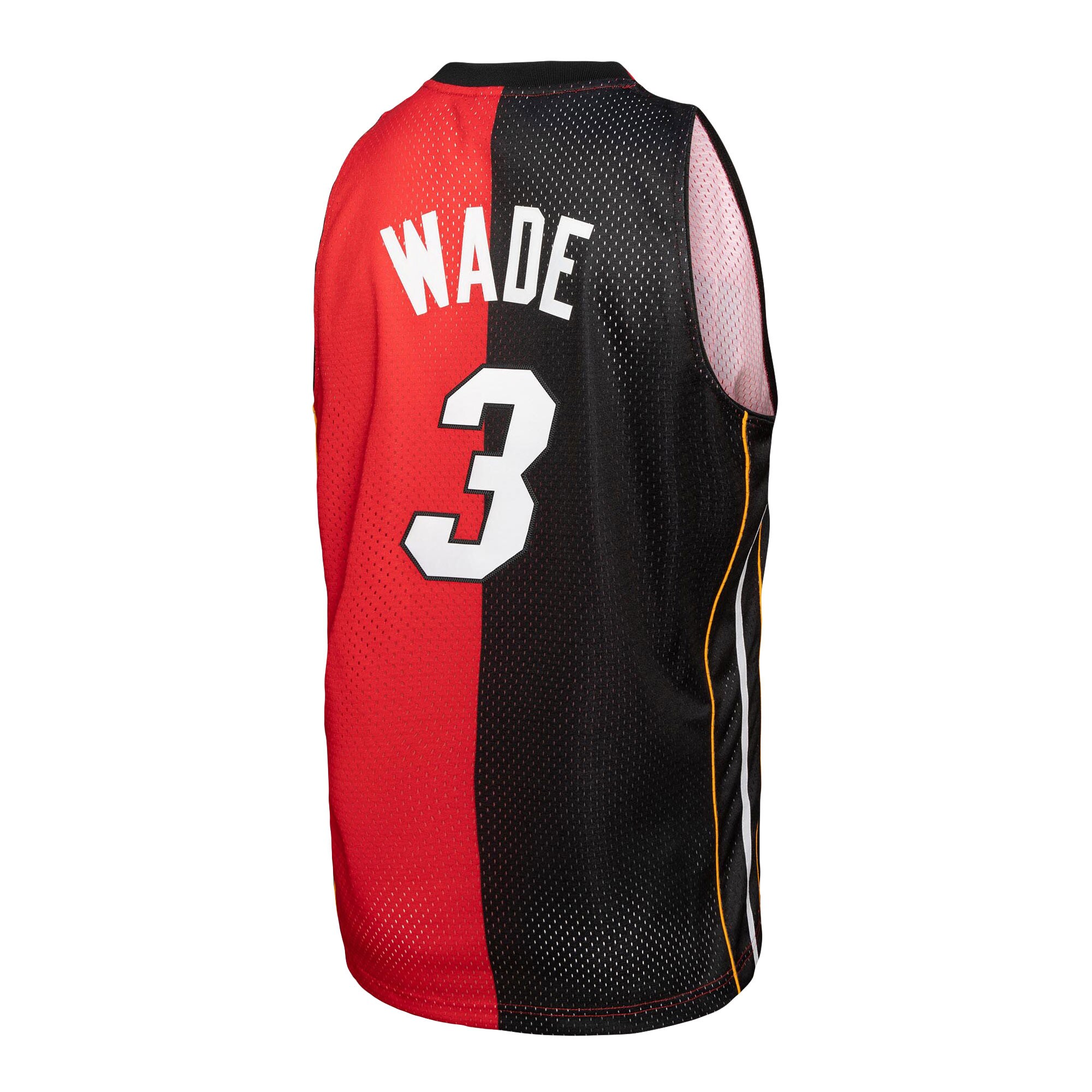 Dwyane Wade Miami Heat Mitchell & Ness Big & Tall Hardwood Classics 2005\/06 Split Swingman Jersey - Black\/Red