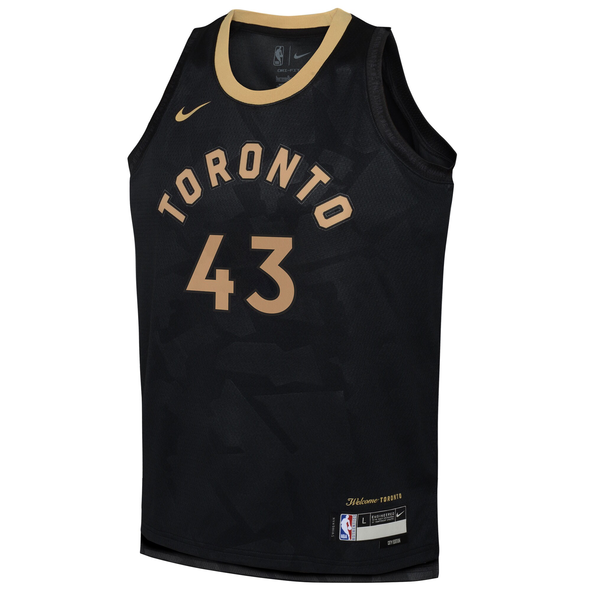 Pascal Siakam Toronto Raptors  Youth 2022\/23 Swingman Jersey - City Edition - Black