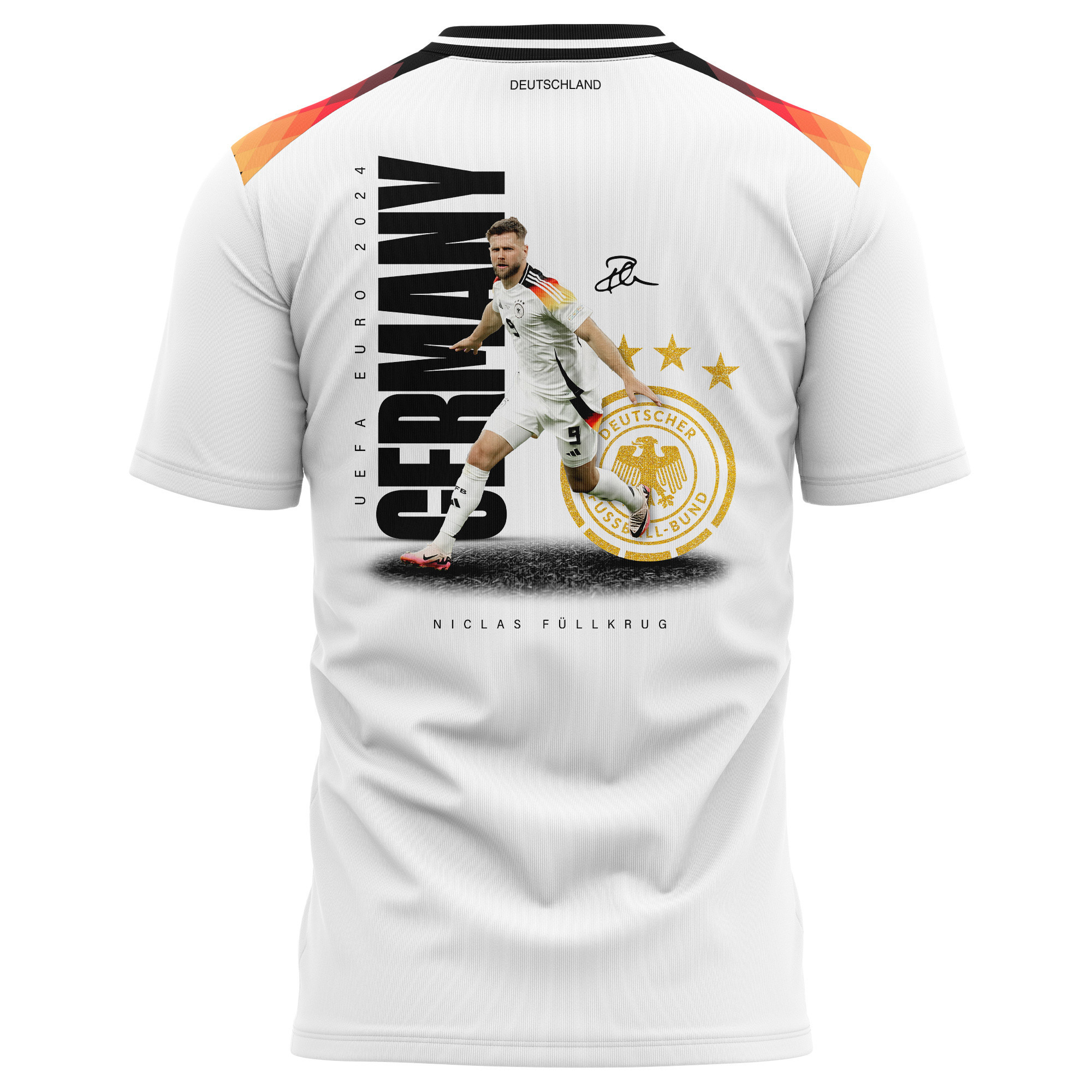 Maximilian Mittelstädt 18 Signed Goal-Scoring Germany National Team 2024 Home Kits AOP T-shirt - White