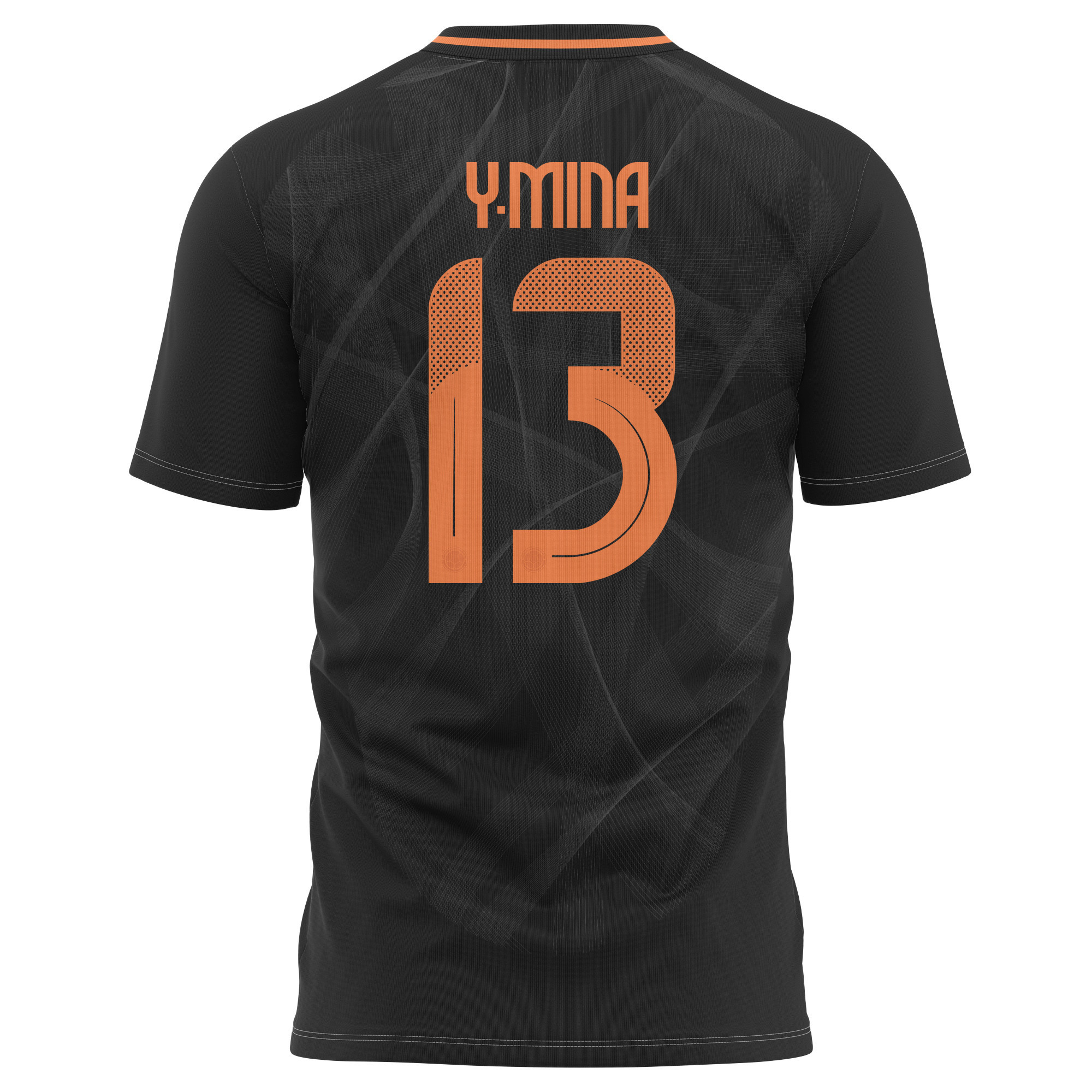 Yerry Mina 13 Colombia National Team 2024 Away Kits AOP T-shirt - Black