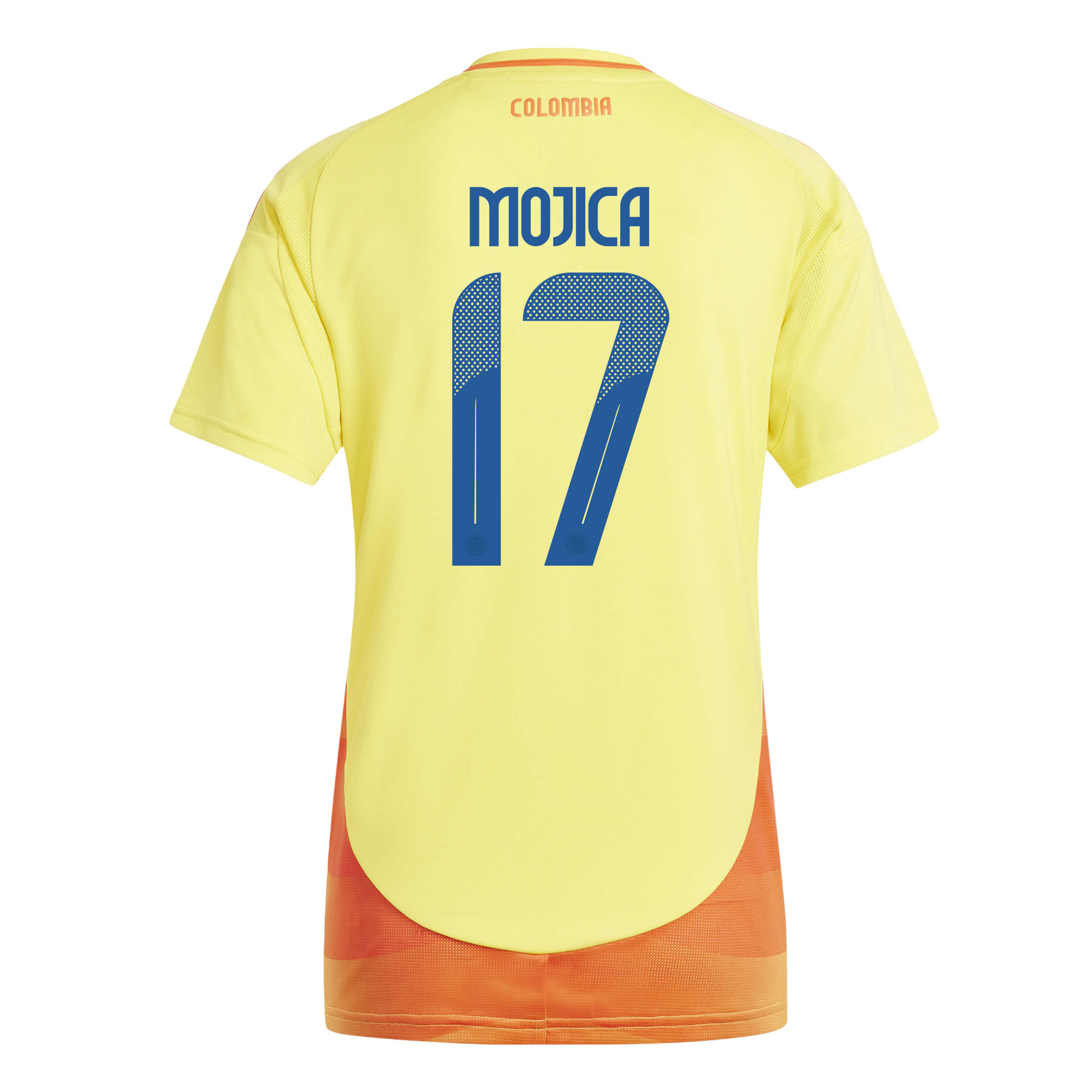 Johan Mojica 17 Colombia National Team 2024/25 Home Women Jersey - Yellow