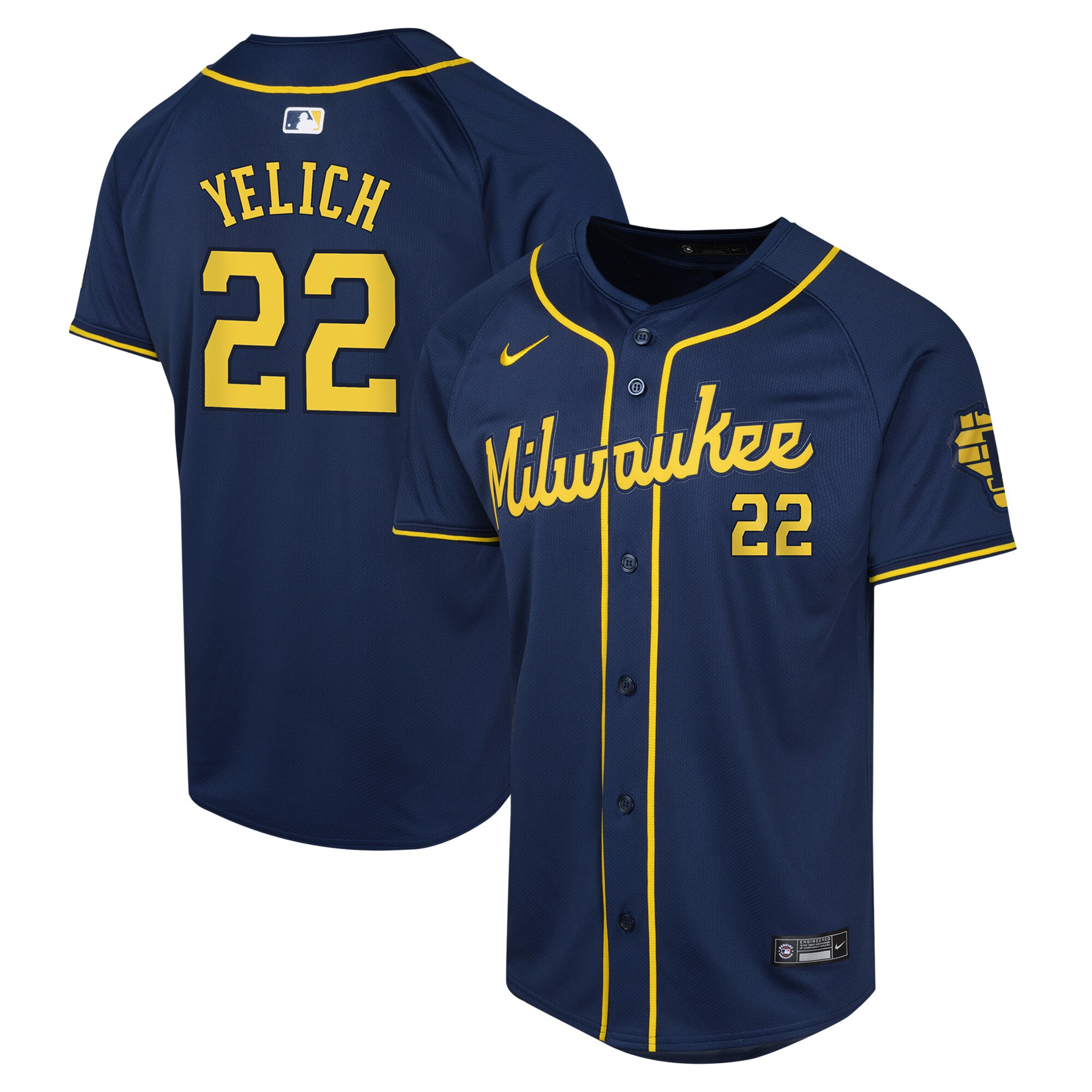 Christian Yelich Milwaukee Brewers  Youth Alternate Limited Player Jersey\u00c2\u00a0\u00e2\u20ac\u201c Navy