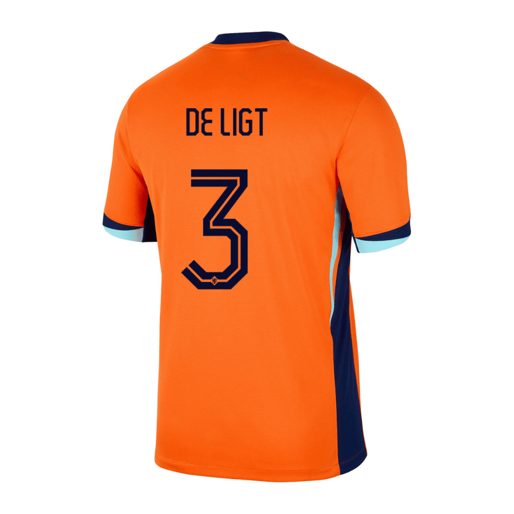Matthijs de Ligt 3 Netherlands National Team 2024 Home Men Jersey - Orange