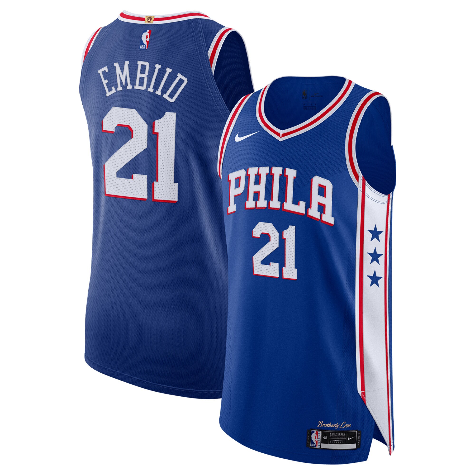 Joel Embiid Philadelphia 76ers  Authentic Jersey - Icon Edition - Royal