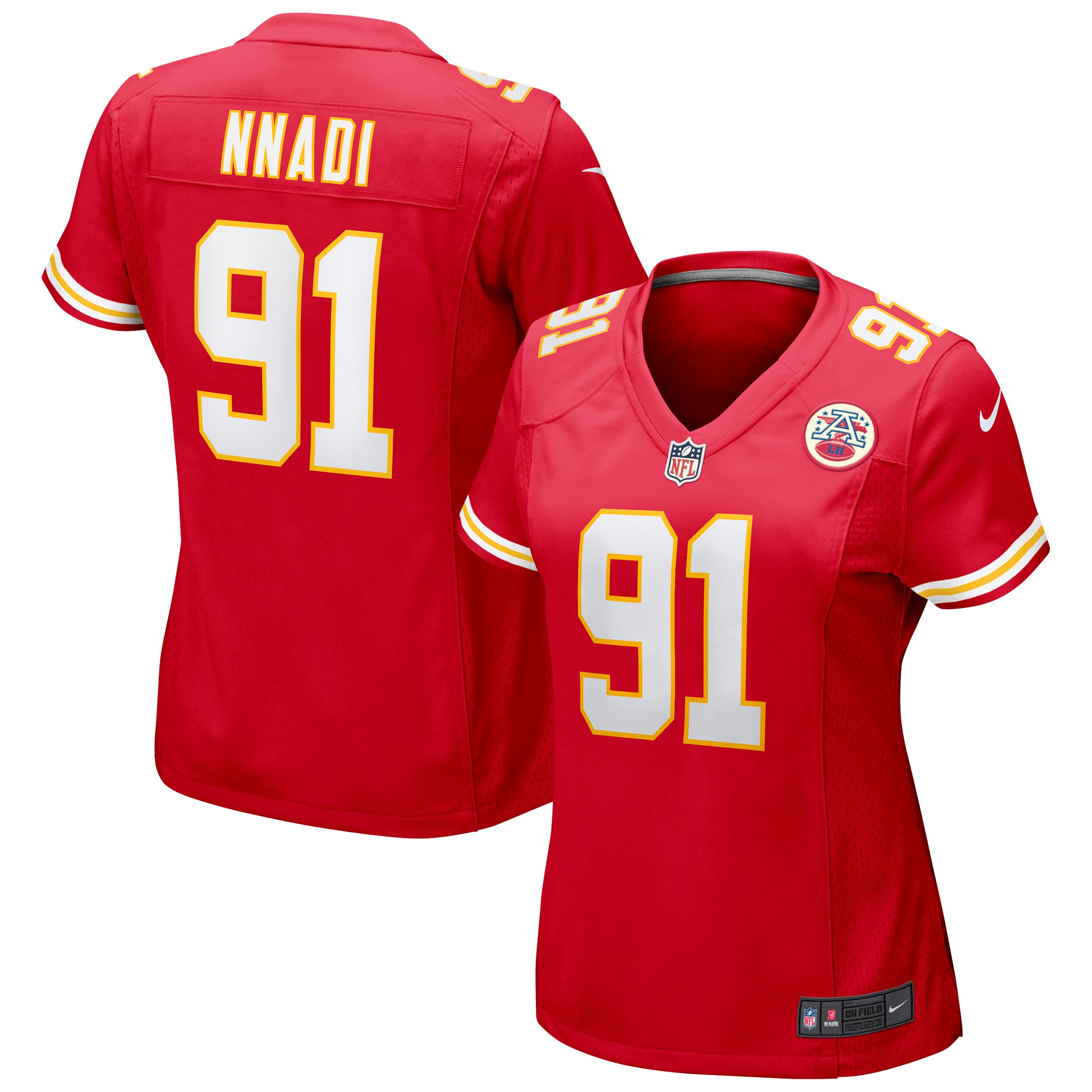 Derrick Nnadi Kansas City Chiefs  Women's Game Jersey - Red