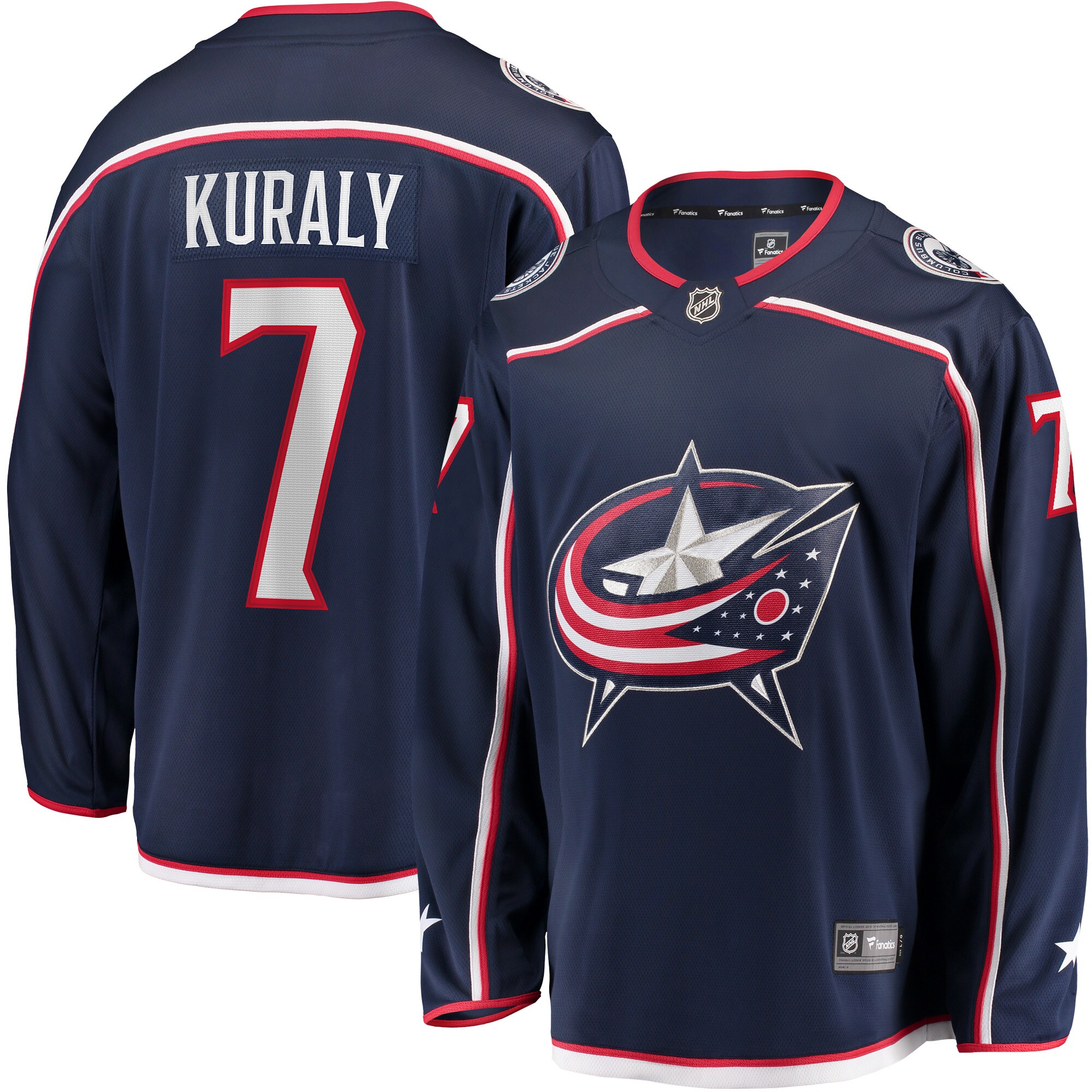 Sean Kuraly Columbus Blue Jackets Fanatics Home Breakaway Player Jersey - Navy